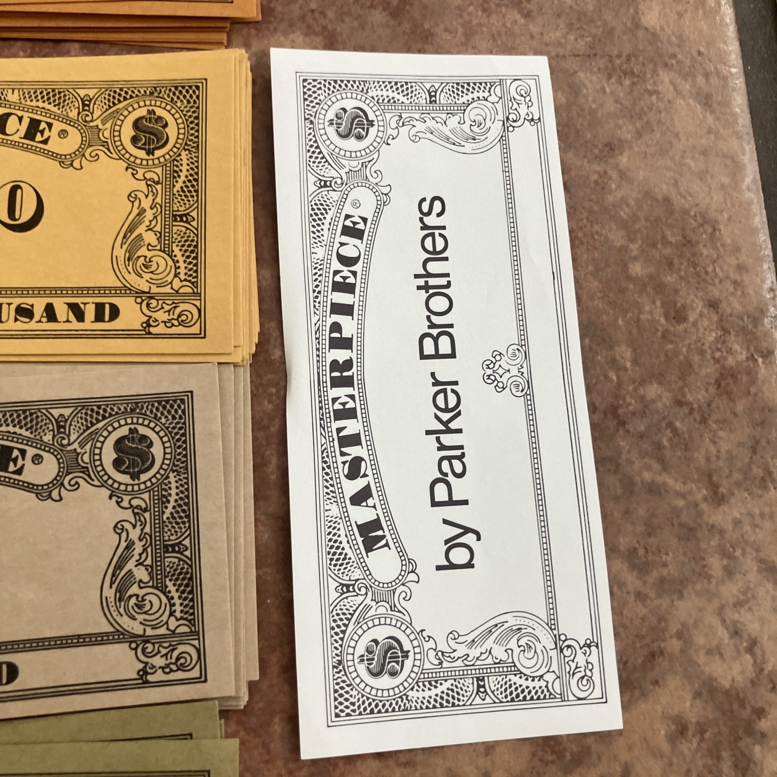 1970 Masterpiece The Art Auction Game – Replacement Money Pack