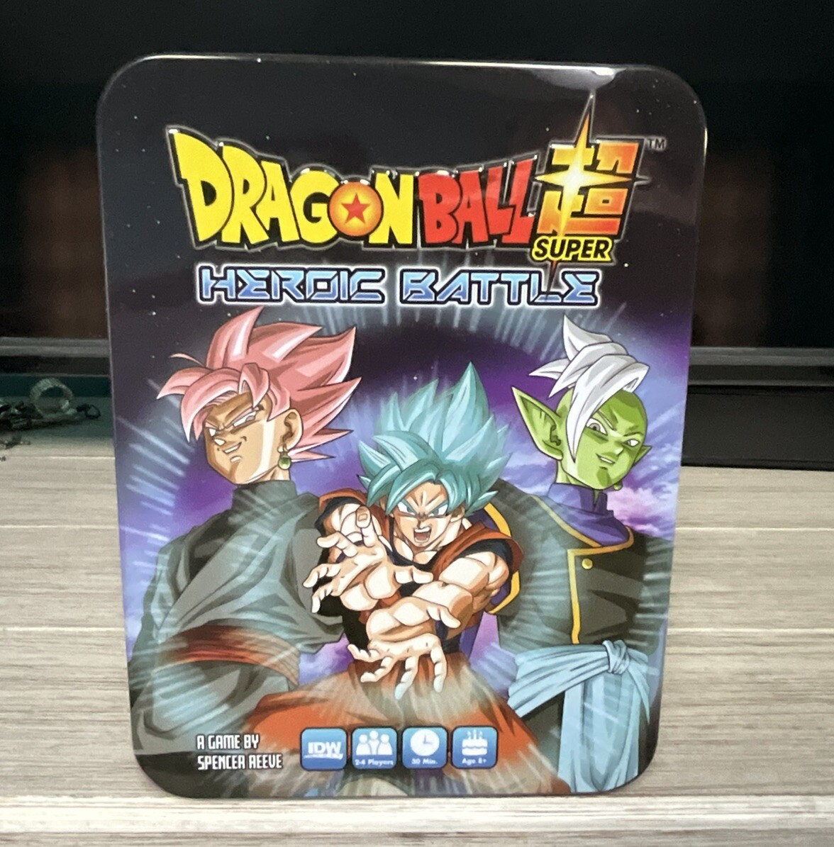 Dragon Ball Z Super Heroic Battle Game DBZ Anime in Metal Tin New In Box