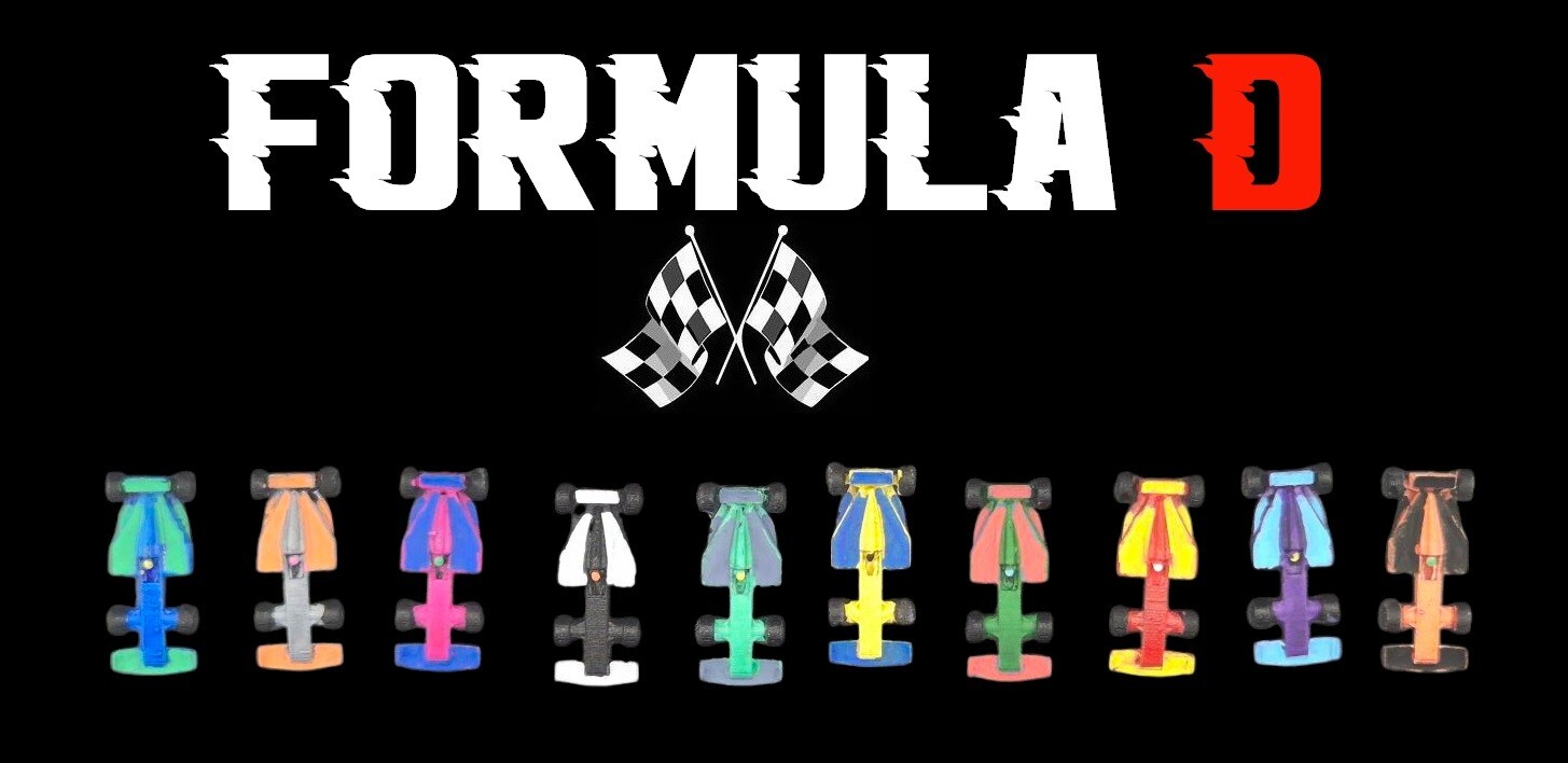 Formula D 10 painted miniature cars F1 / 10 cars F1 (20mm) painted