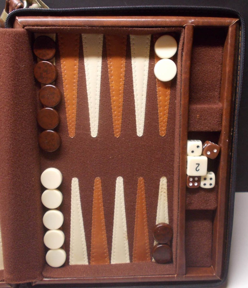 Magnetic Travel Backgammon Carry Zipper Case
