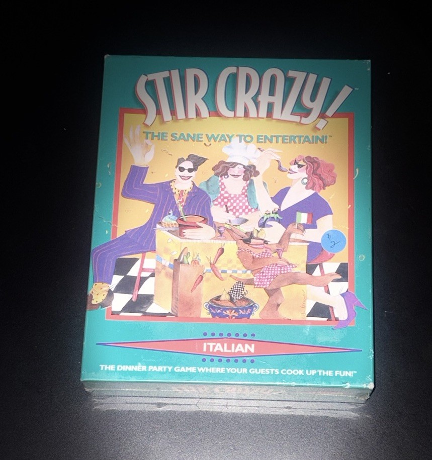 🔥Stir Crazy! Italian The Sane Way to Entertain VTG Dinner Party Game 1996 New
