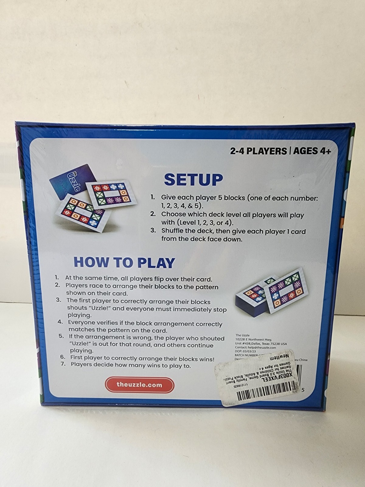 The Uzzle 3.0 Board Game Family Block Puzzle Game SEALED 2023 Edition