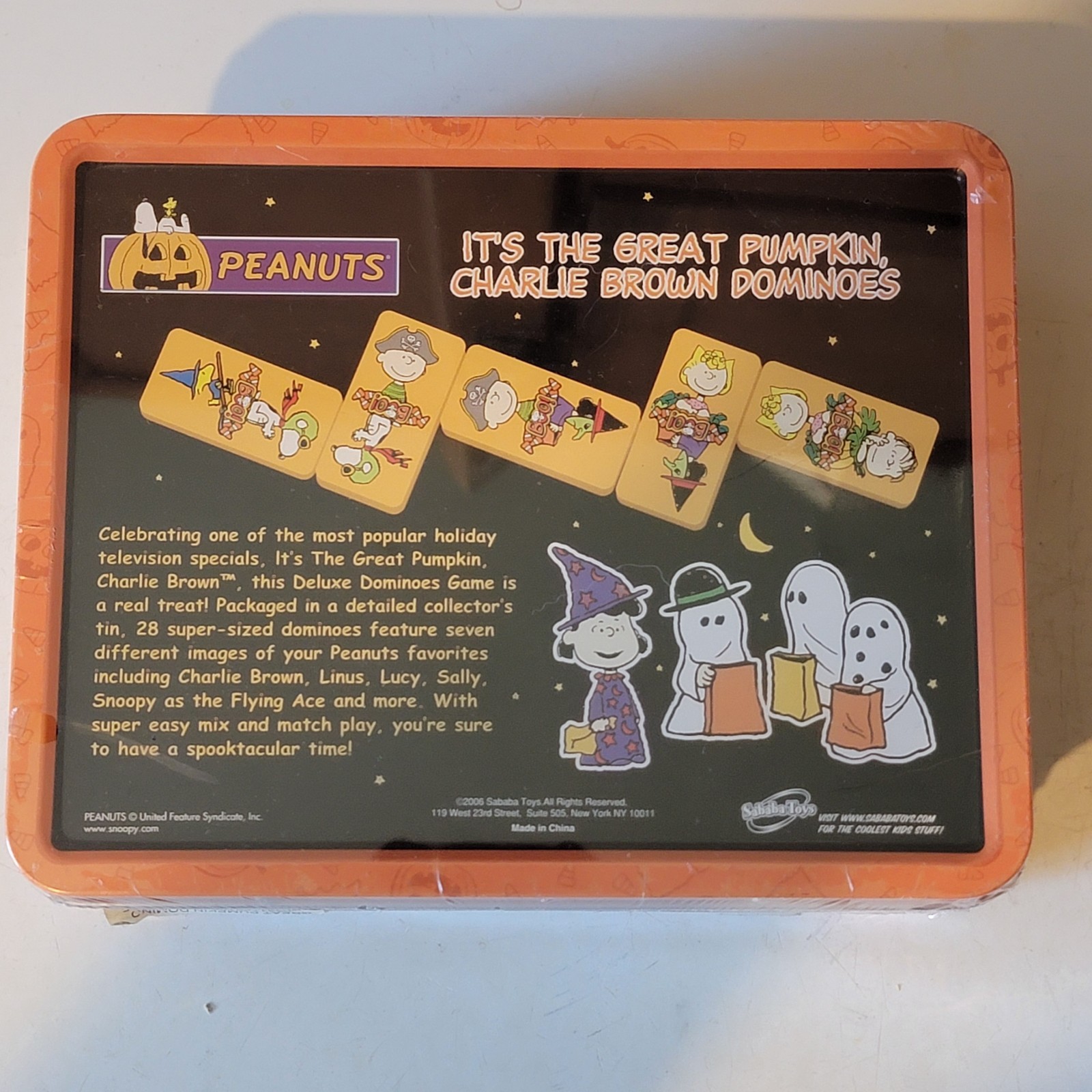 Vtg Peanuts Great Pumpkin Halloween Dominoes | Charlie Brown | 2006 Snoopy – New