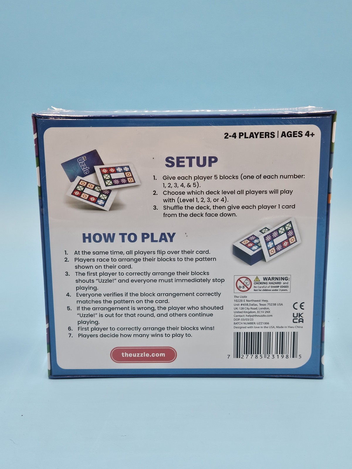 The Uzzle Board Game Family Game Puzzle for Children & Adults – New Sealed