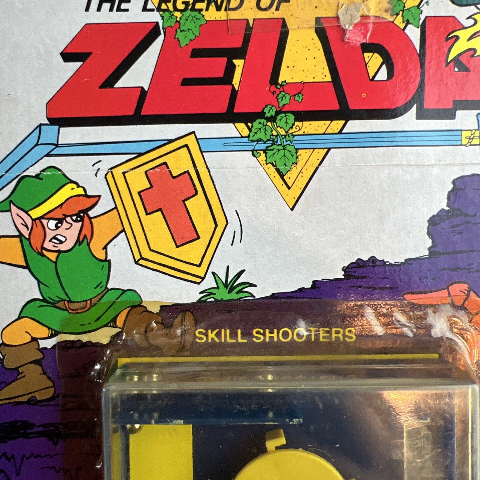 VTG Legend Of Zelda Skill Shooter On Original Card 1988 Toy Skill Game Largo
