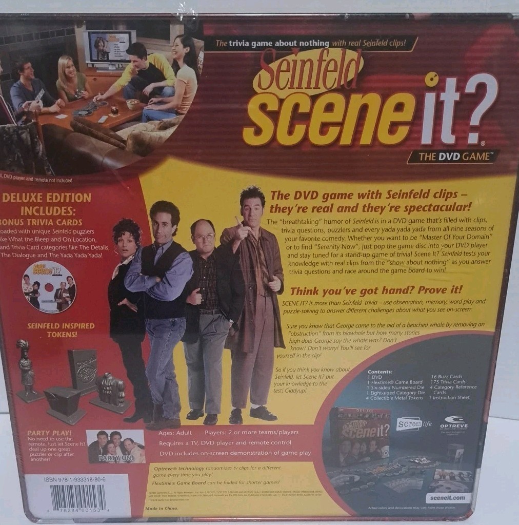 Seinfeld Scene-It Deluxe DVD Game – 2008 – Trivia Game Factory Sealed