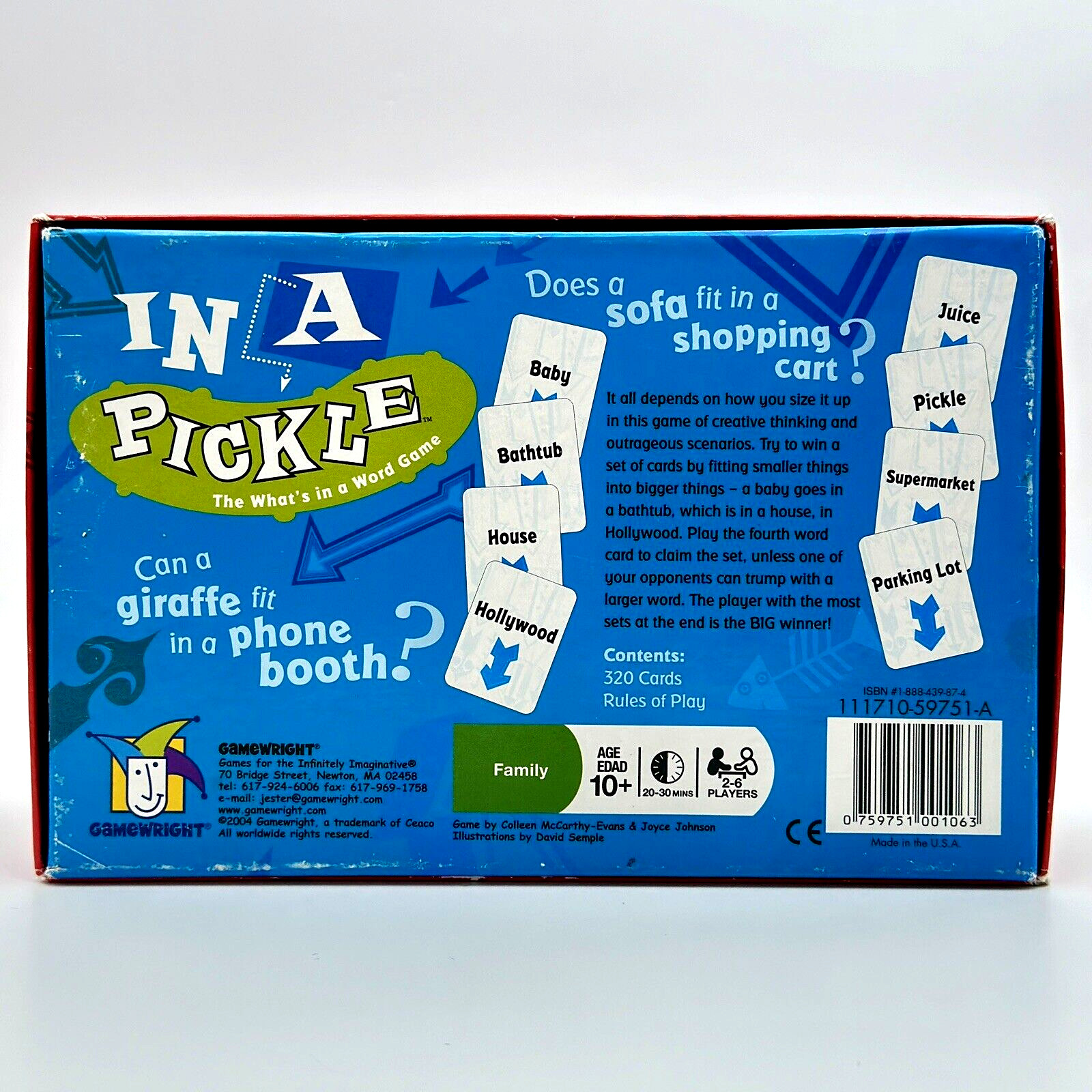 In A Pickle Family Card Game Dr Toy Award Winner 2004 Gamewright Word Game
