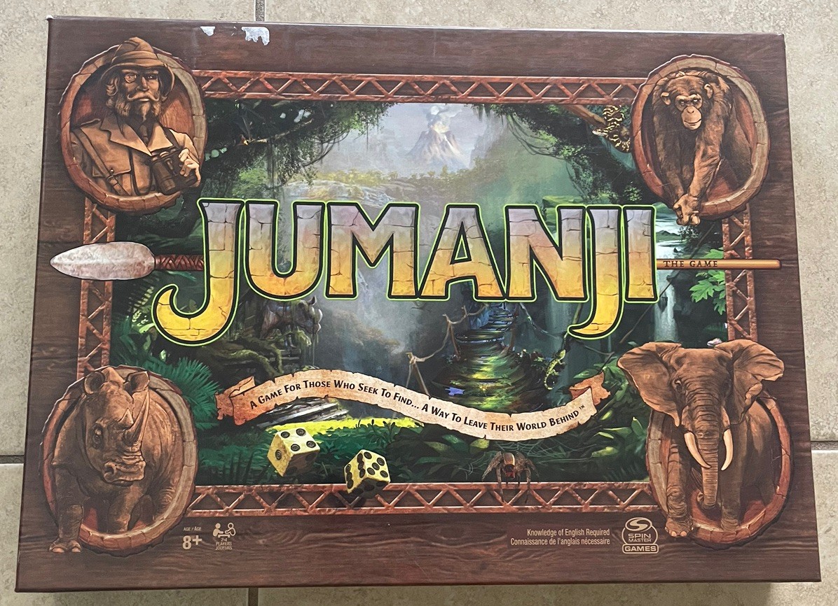 Jumanji the Game Real Wooden Box Edition of the Classic Adventure Board Game