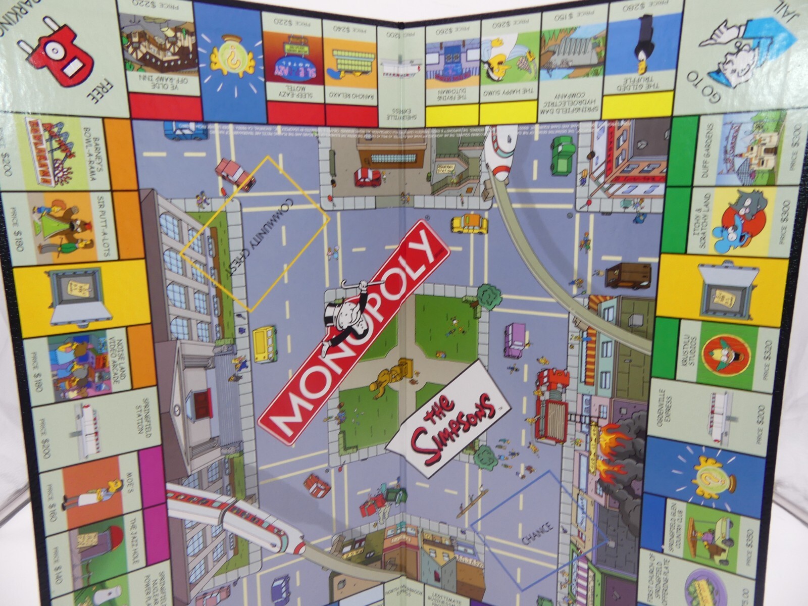 2000 Monopoly The Simpsons Board Game Replacement Board Part Only