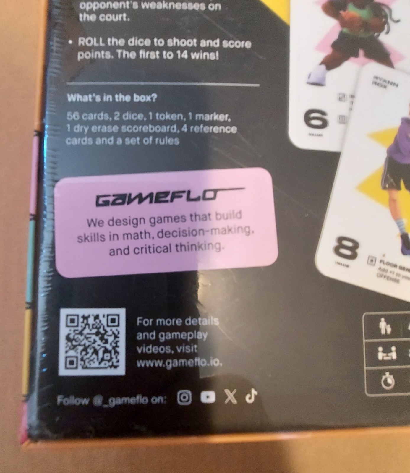 Gameflo Pickup Basketball Card Game of strategy & change Party Ed. New & Sealed