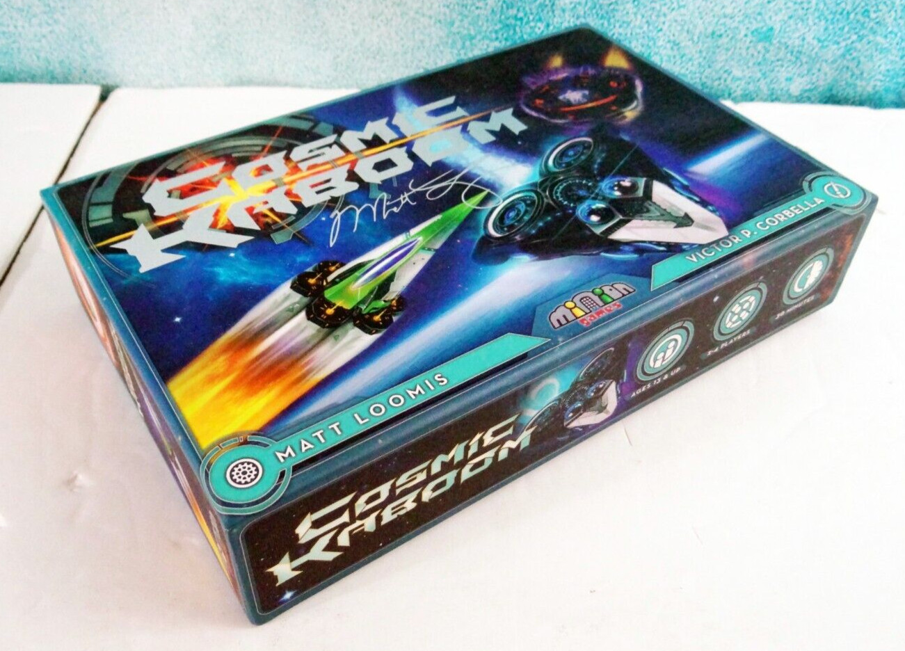 Cosmic Kaboom Kickstarter Deluxe Version Foil Box Disk Flicking Game Complete