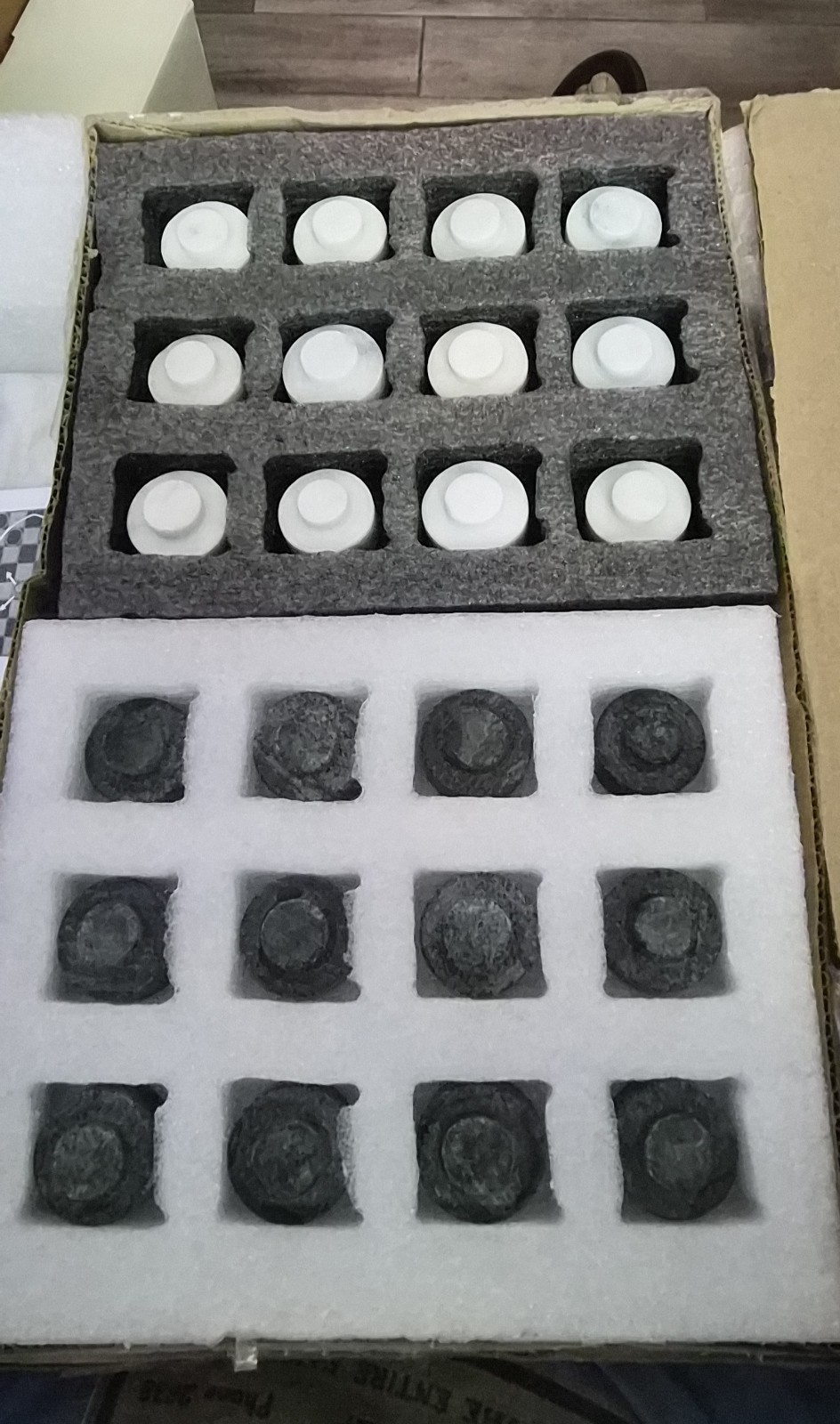 Open Box Wood & Marble Checkers Board Game Hearth & Hand with Magnolia Marble