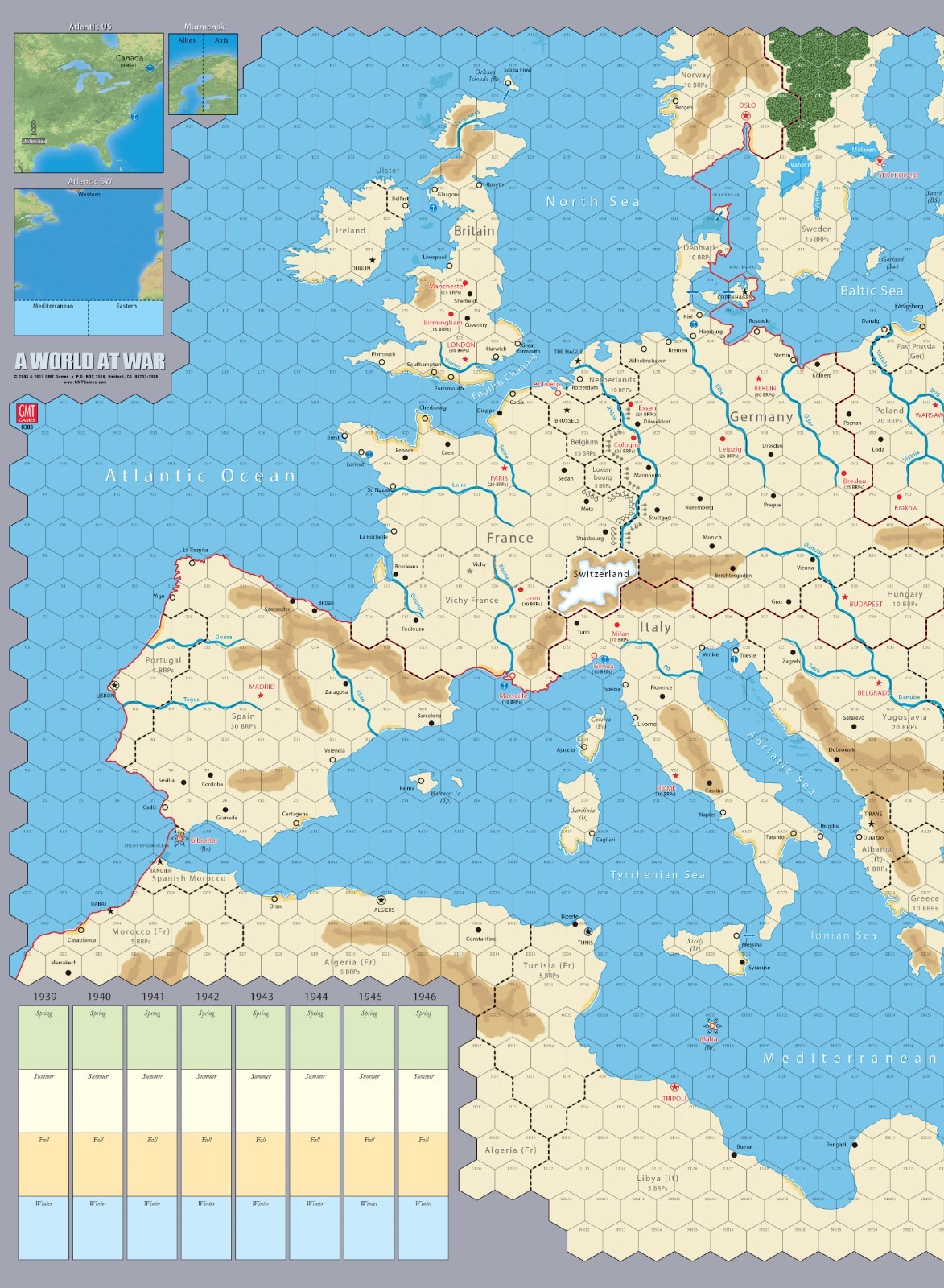 A World at War Mounted Maps (Board Game, Board Game) – English – GMT0303MM