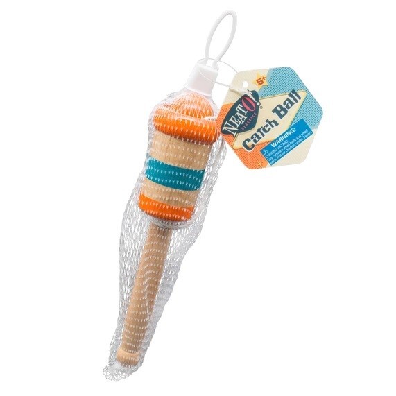 Neato! Wooden Catch Ball, Retro Toys – No Batteries Required!