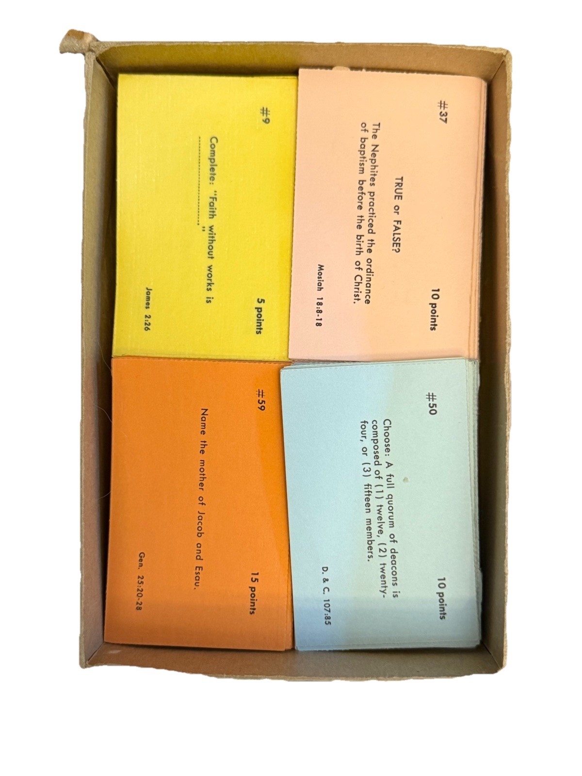 Vintage 1958 Seek LDS Quiz Game Bookcraft Mormon Trivia Card Game Retro 1950s