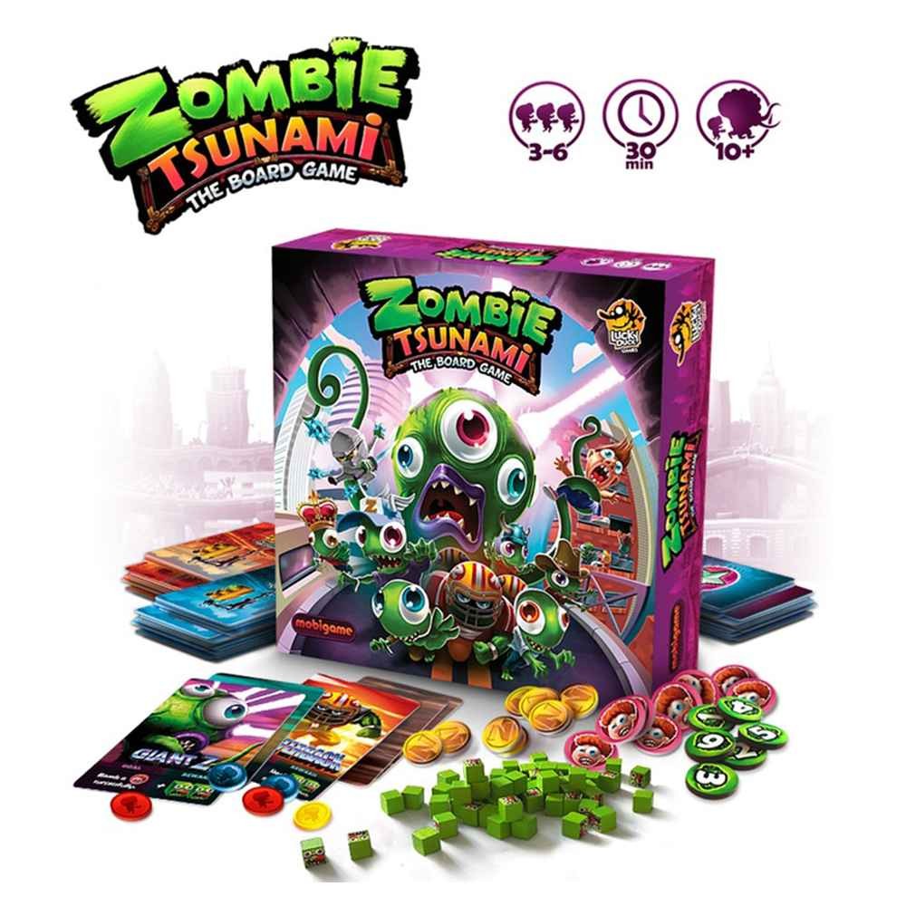 Zombie Tsunami The Board Game [Party Game, Strategy, Board Game, 3-6, 10+] NEW
