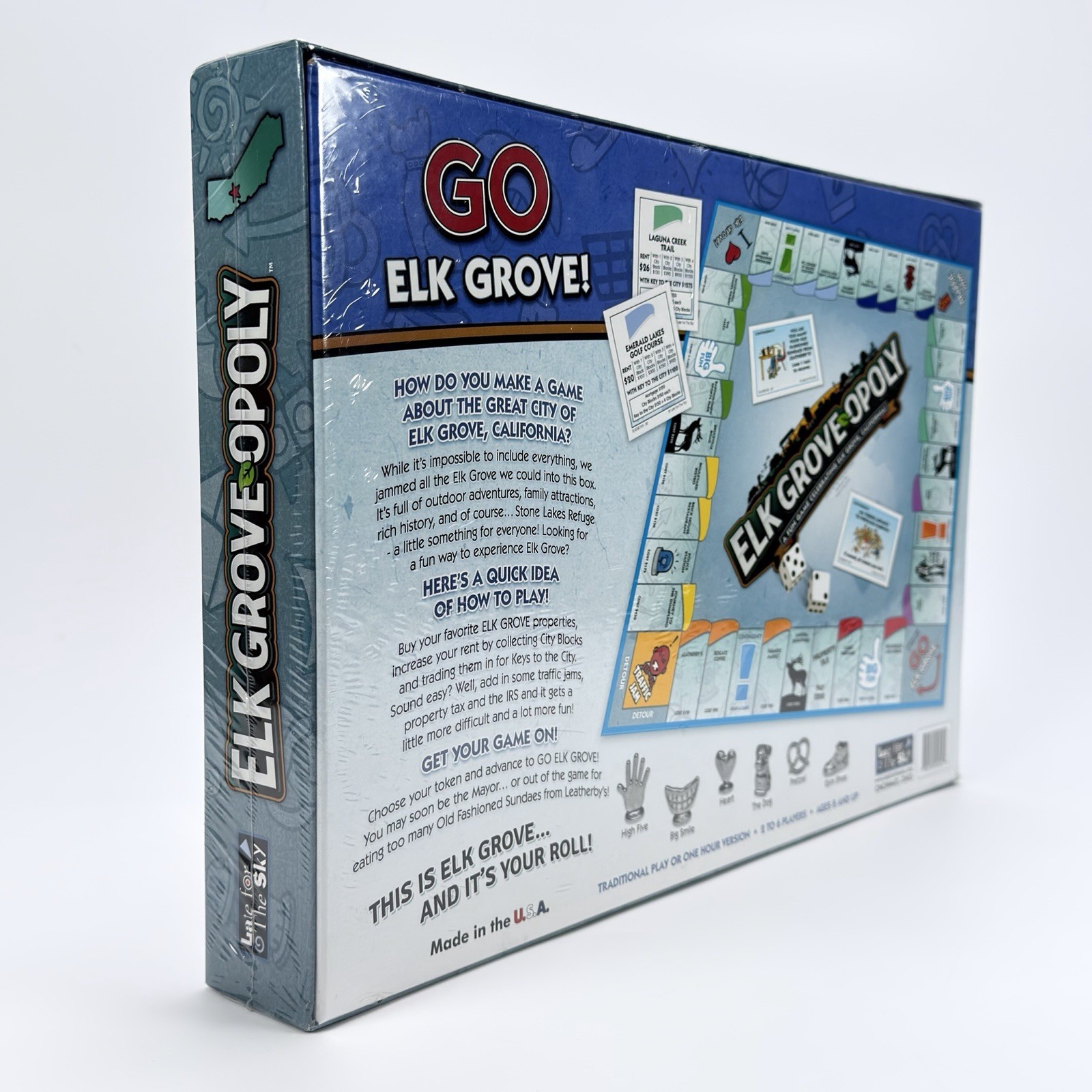 Go ELK GROVE OPOLY Monopoly Board Game Made By Late For The Sky California Sac