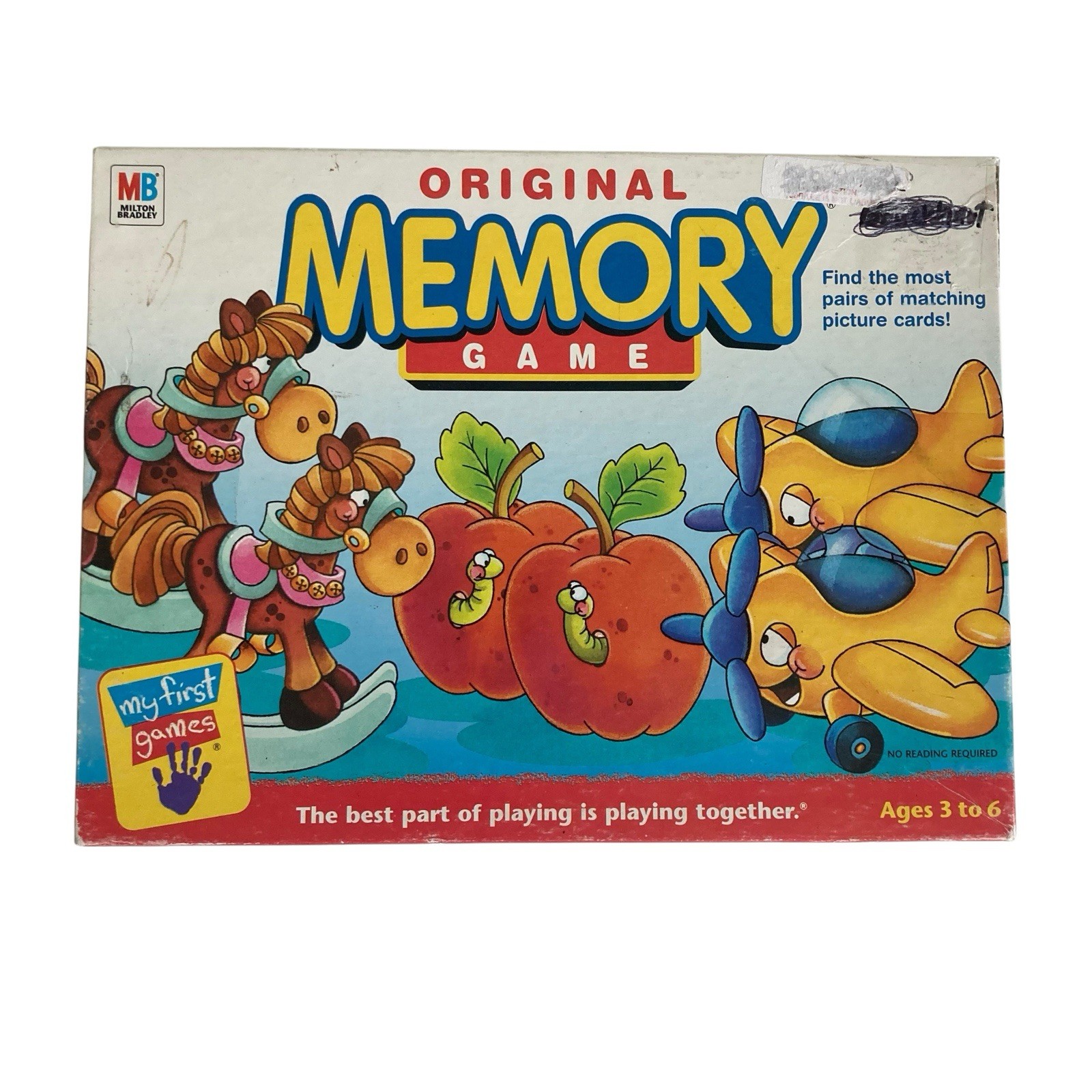 VTG 2001 Milton Bradley Original Memory Game Card Matching Complete 72 Cards