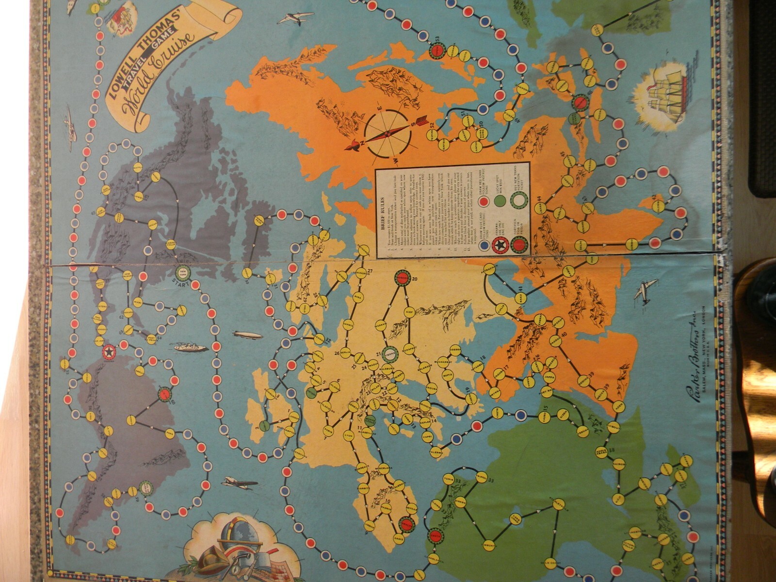 Lowell Thomas Travel Game Board 30’s