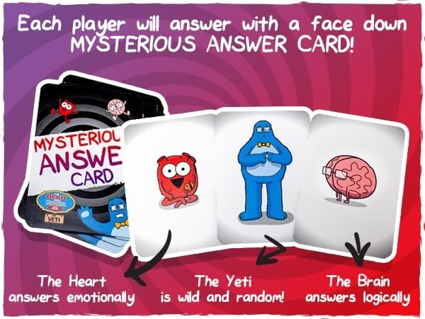 New Sealed Heart and Brain Quiz Game Awkward Yeti Personality Game 8+ Free Ship