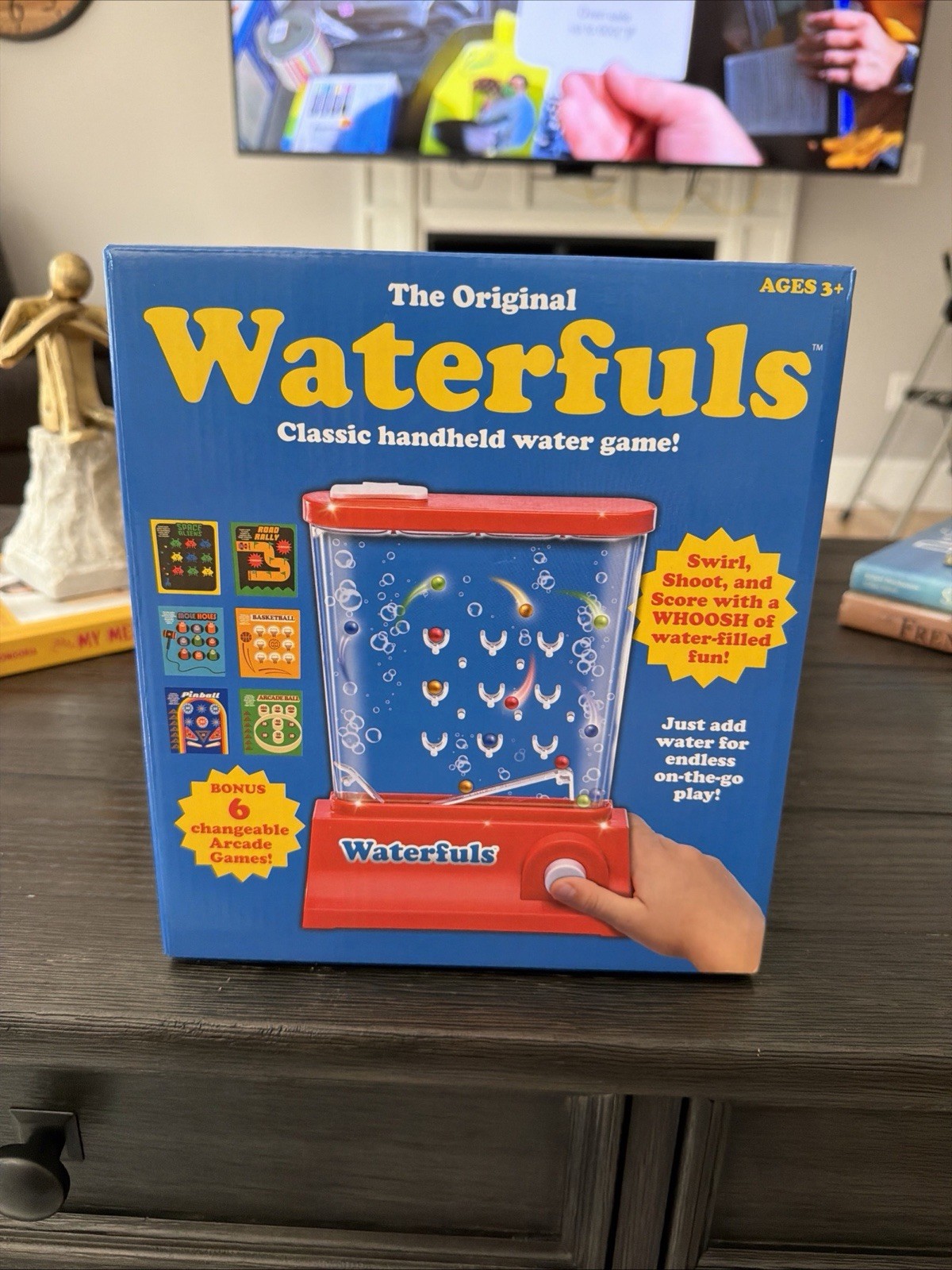 Original Waterfuls Classic Handheld Water Game – 6 Interchangeable Back Panels