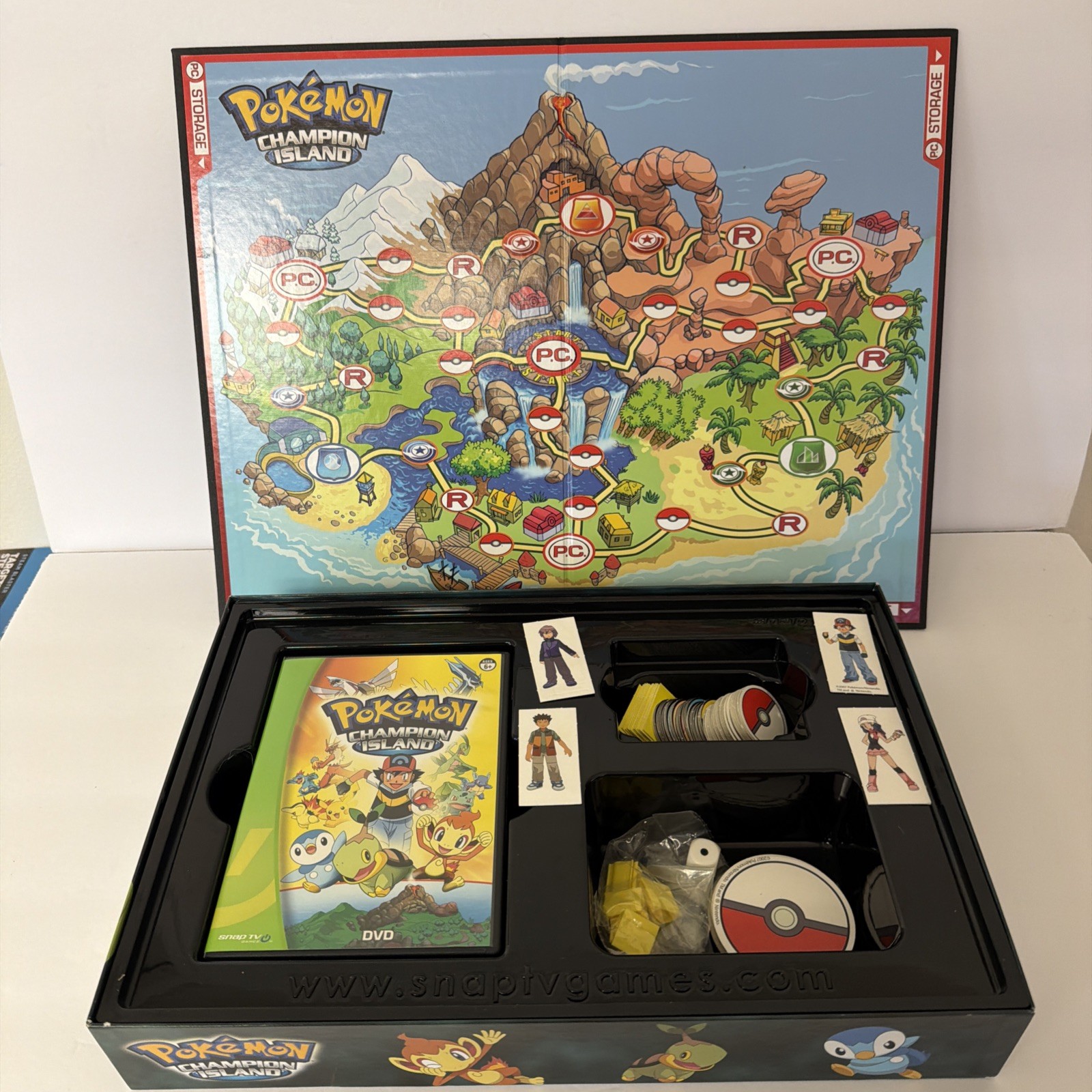 Pokemon Champion Island DVD Board Game Complete 2007 Snap TV Games 100% Complete