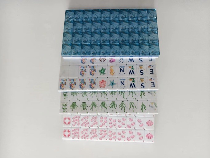 American mahjong 160 Tiles Engraved Ocean Theme
