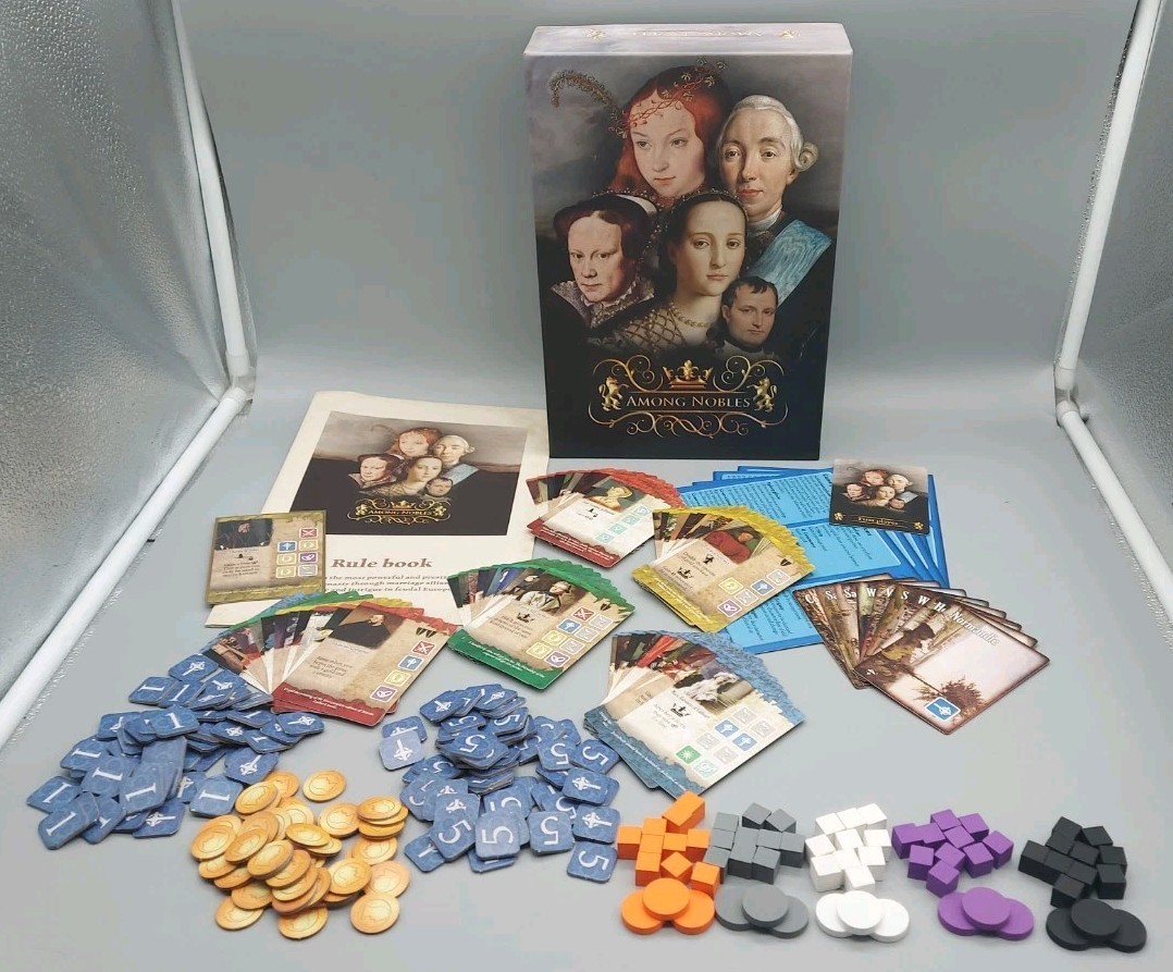 Rare Among Nobles Board Game Among Meeples 100% COMPLETE Excellent Condition