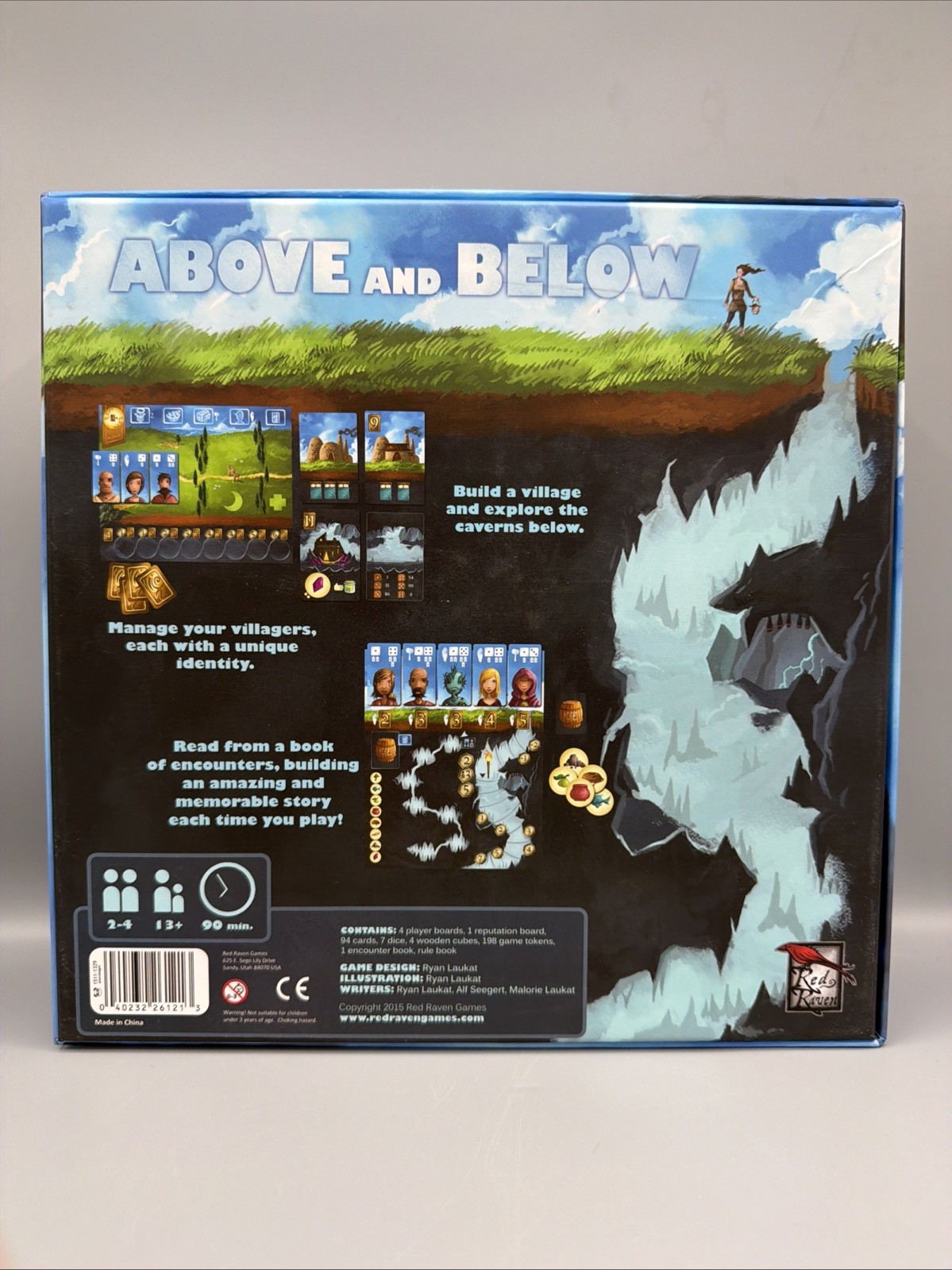 Above and Below – Red Raven Games – Ryan Laukat – Preowned