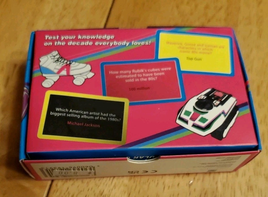 Awesome 80s Trivia Card Game 100 Cards Pop Culture NEW