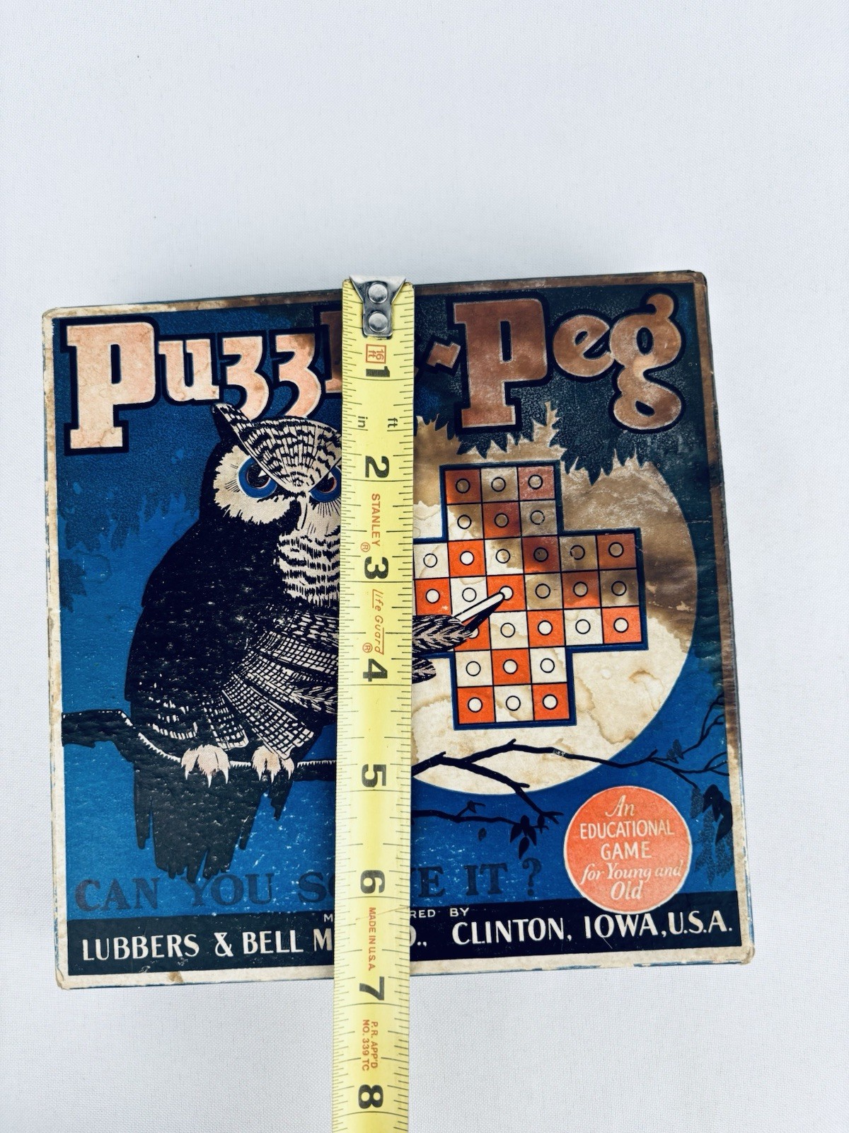 Vintage 1929 Puzzle Peg Game with Instructions – Lubbers & Bell Mfg Co