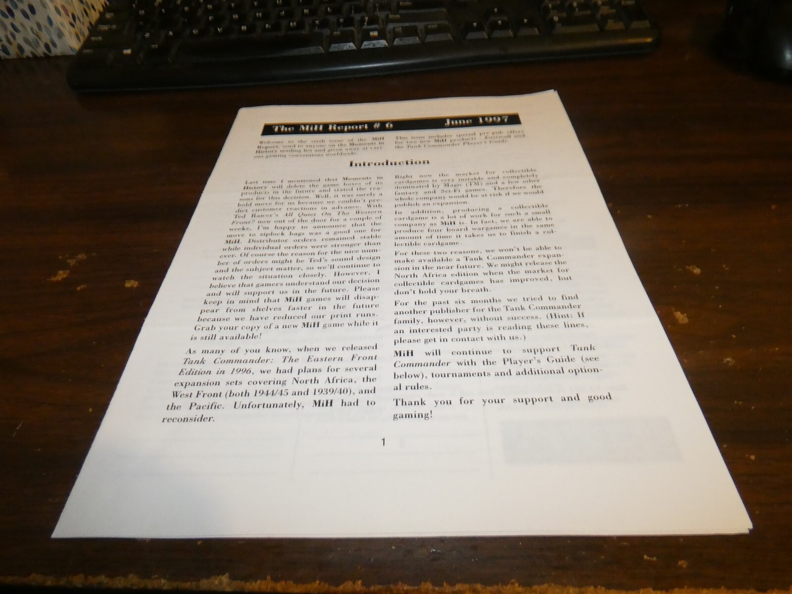 Decision Games: The Moments in History Report #6