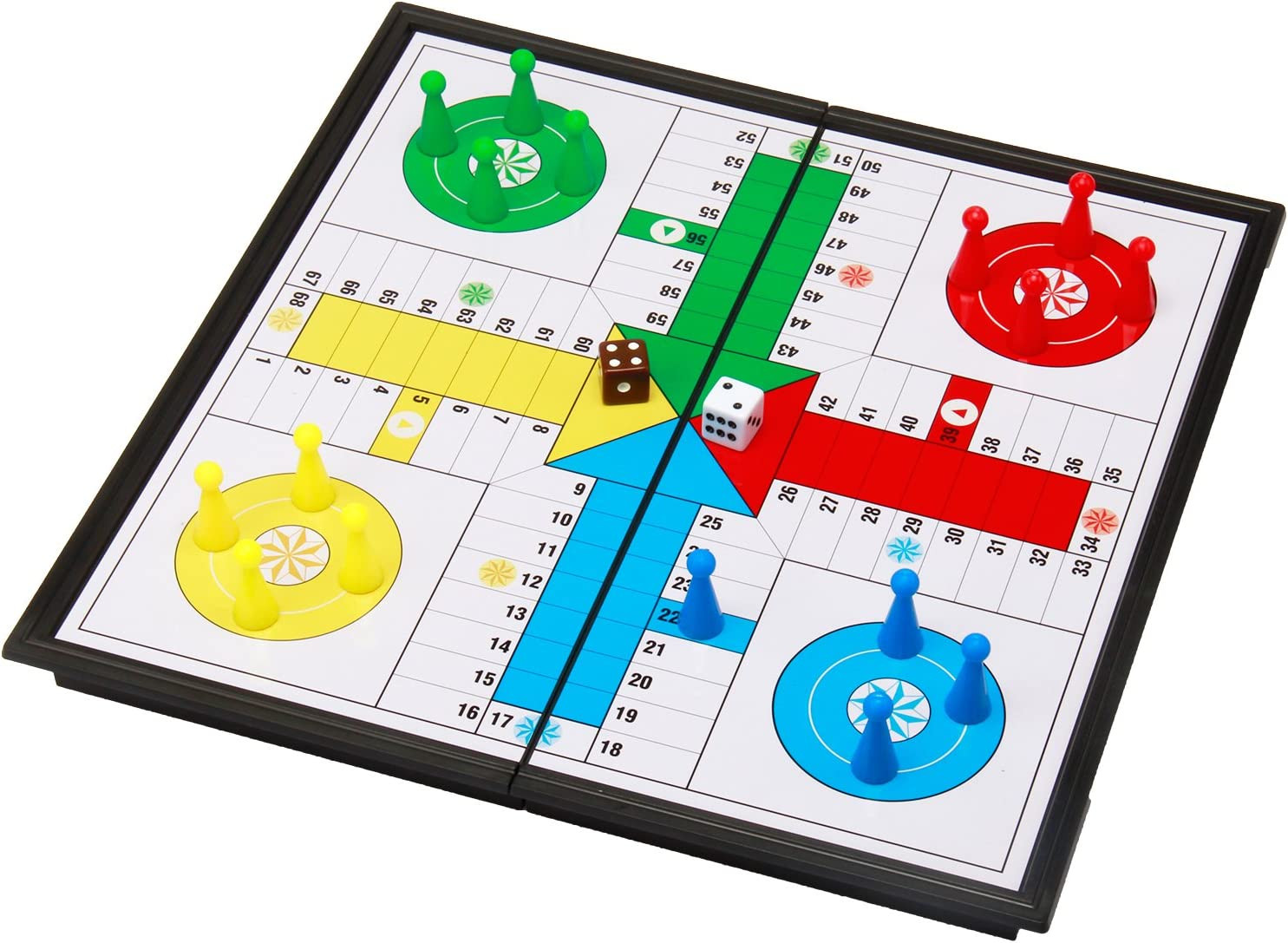 Juego De Mesa Parchis Ludo Board Game Original Para Ninos Y Mayores Plegable Set