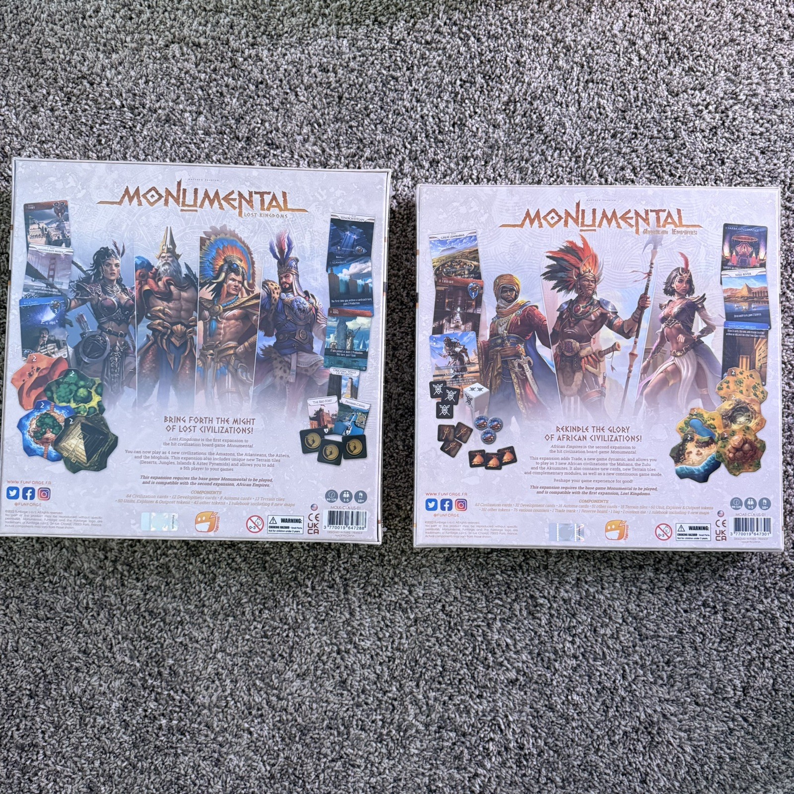 Monumental African Empires & Lost Kingdoms Expansions (new, sealed)