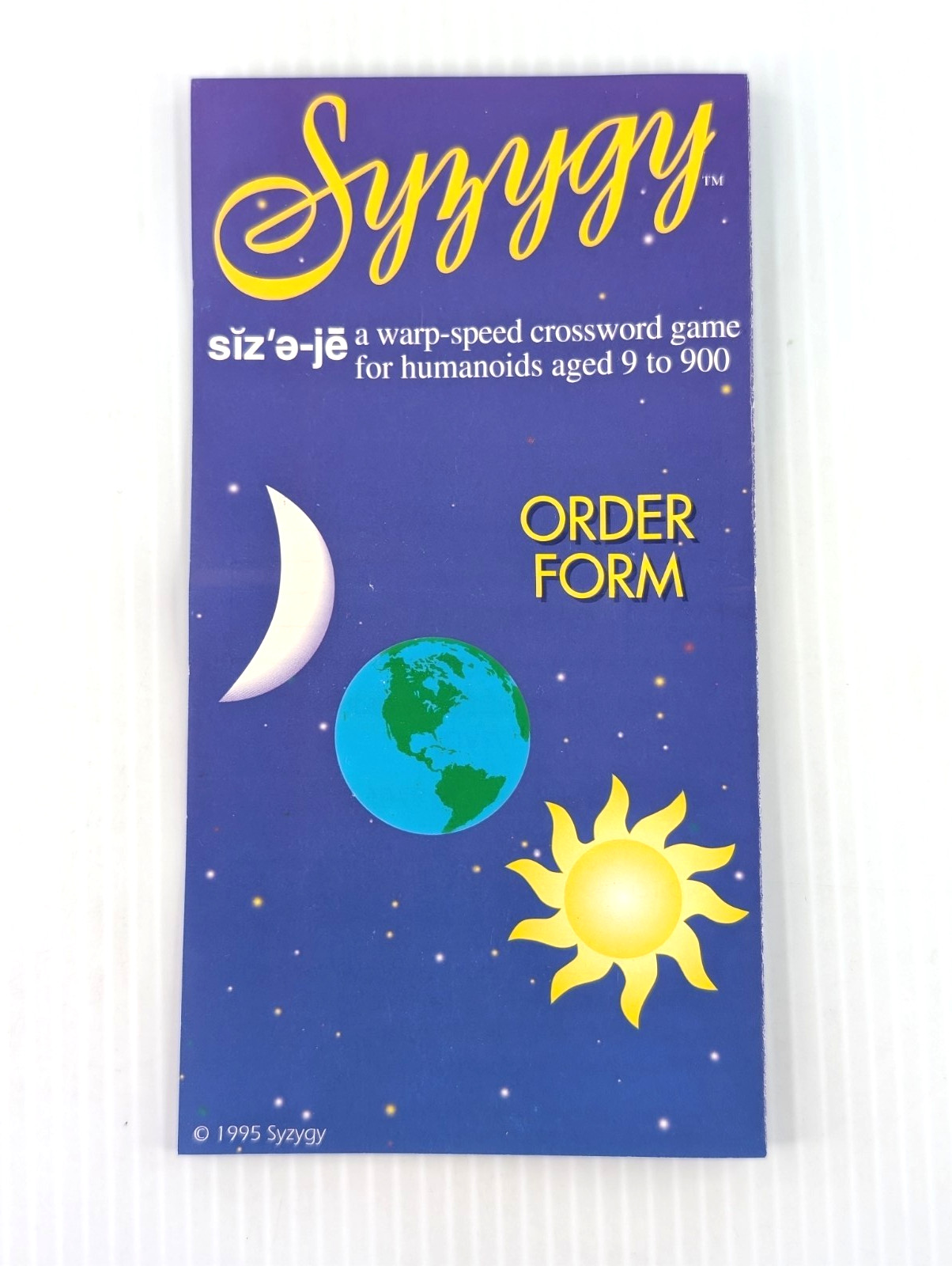 Syzygy Word Game Fast-Paced Fun-to-play Word Game 1999 Crossword 100% COMPLETE