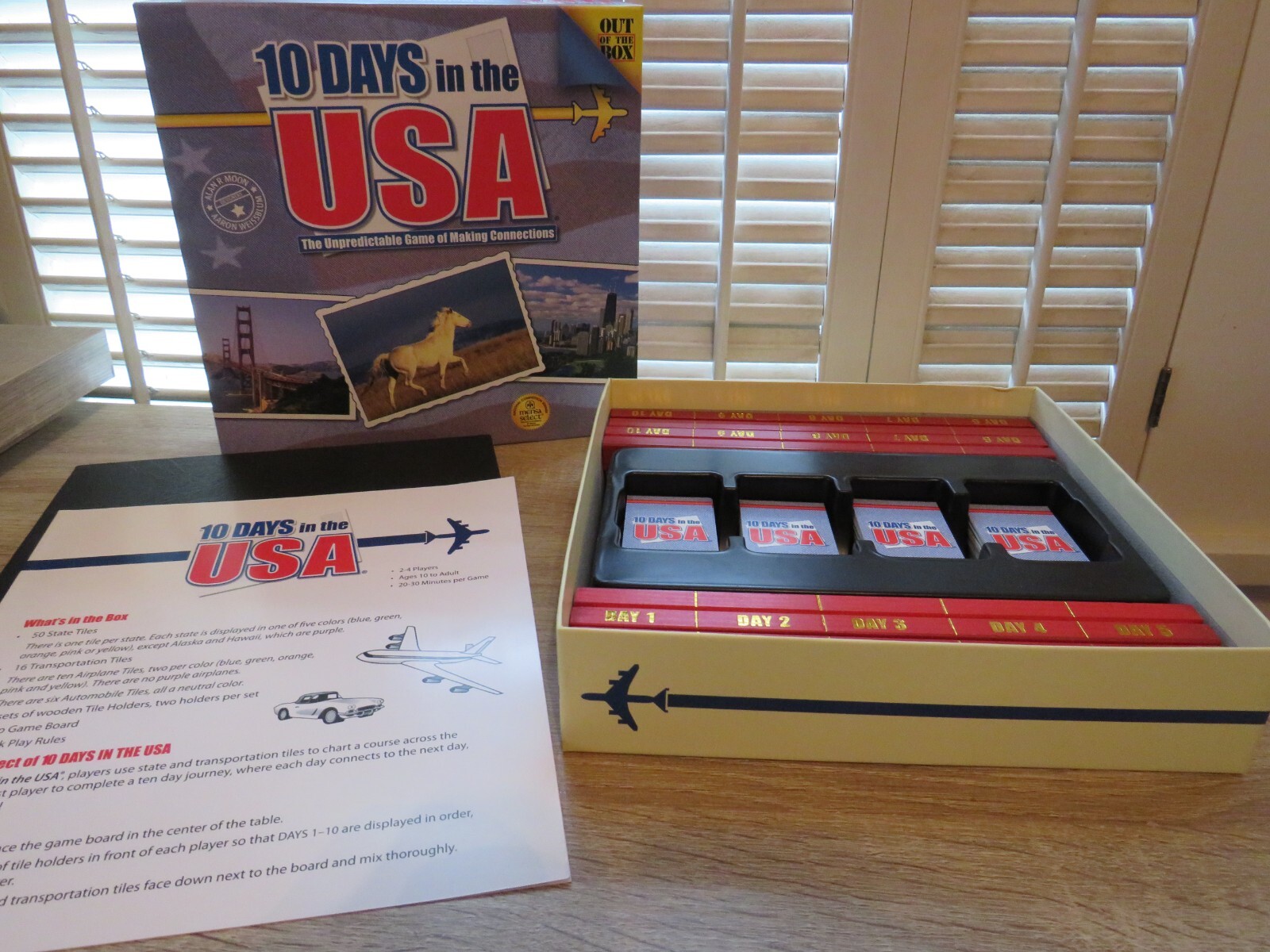 10 DAYS In The USA Board Game of Making Connections by OUT OF THE BOX ~ Complete