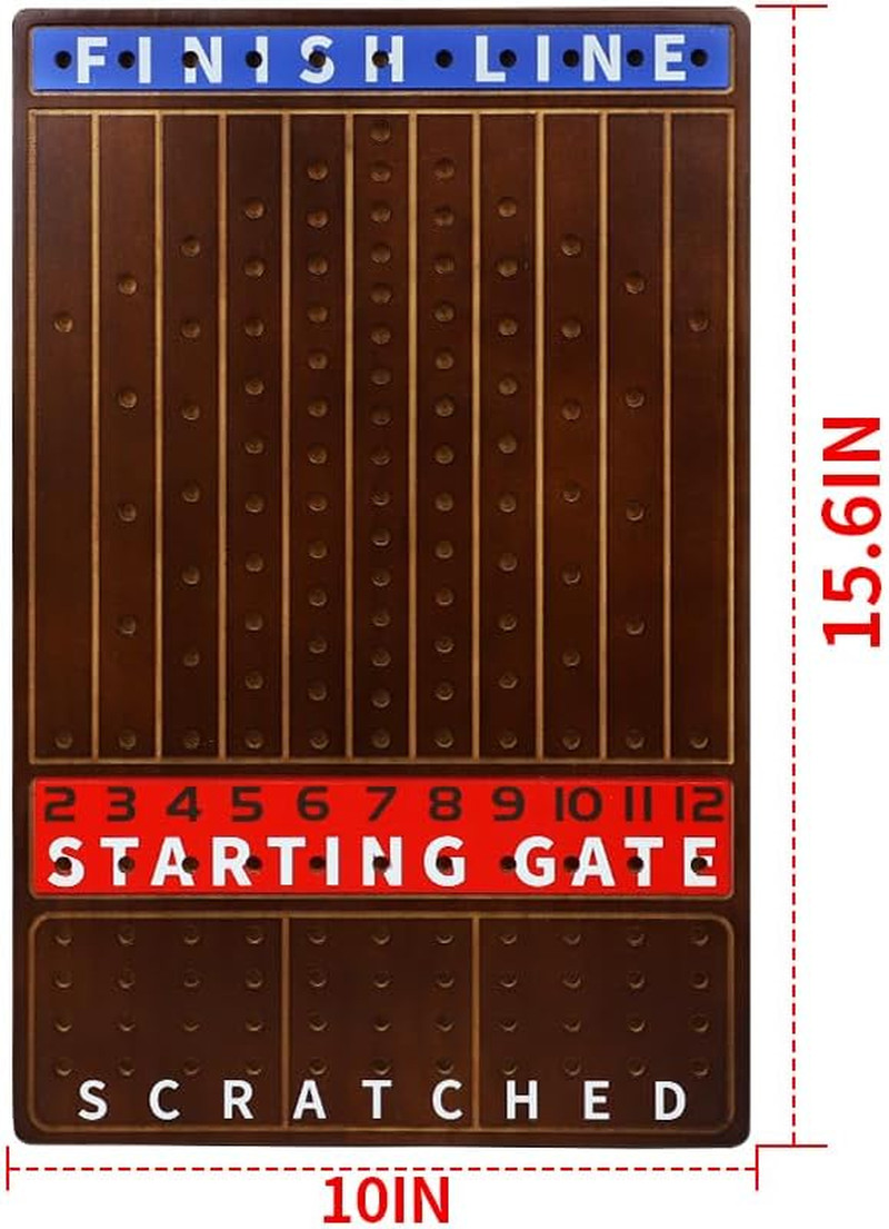 Metal Horse Race Board Game Racing Game Thickened Solid Wood