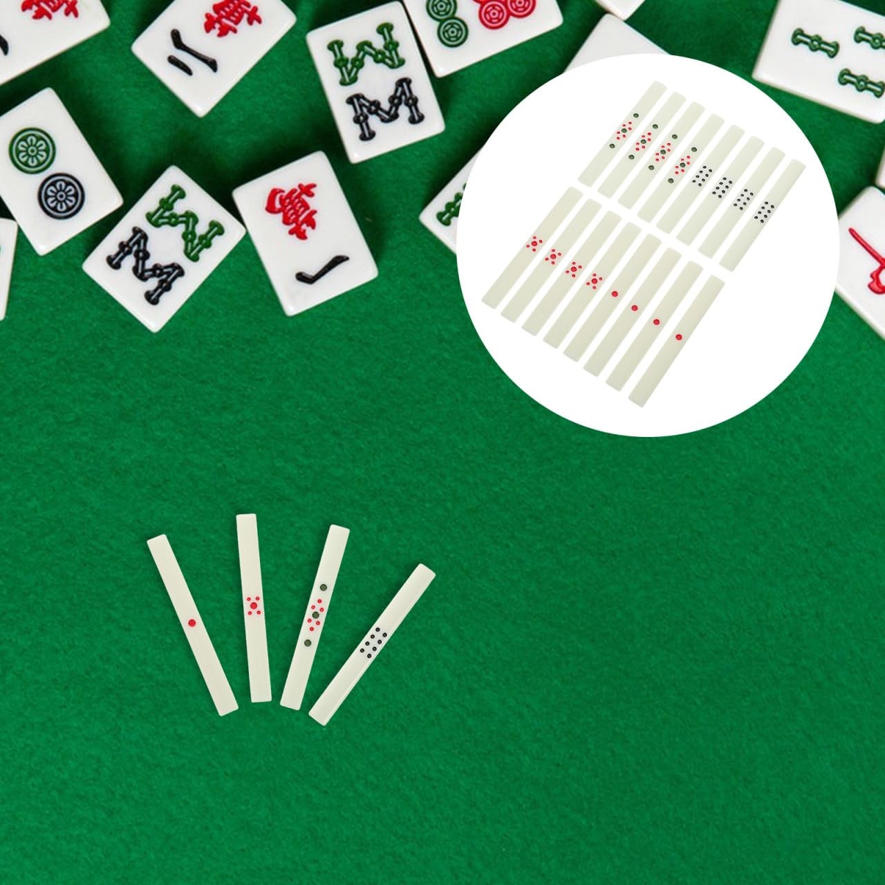 Chinese Mahjong Scoring Sticks Set 88Pcs Betting Counting Chips for Mahjong G