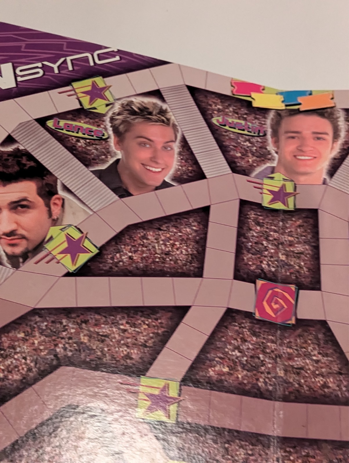 NSYNC Backstage Pass Board Game Patch Games 2000 BOARD ONLY – See Video
