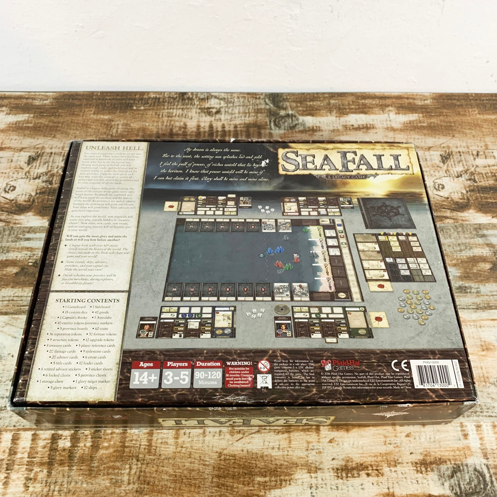 SEAFALL Legacy Board Game – Barely Played, 100% Complete – Plaid Hat Games