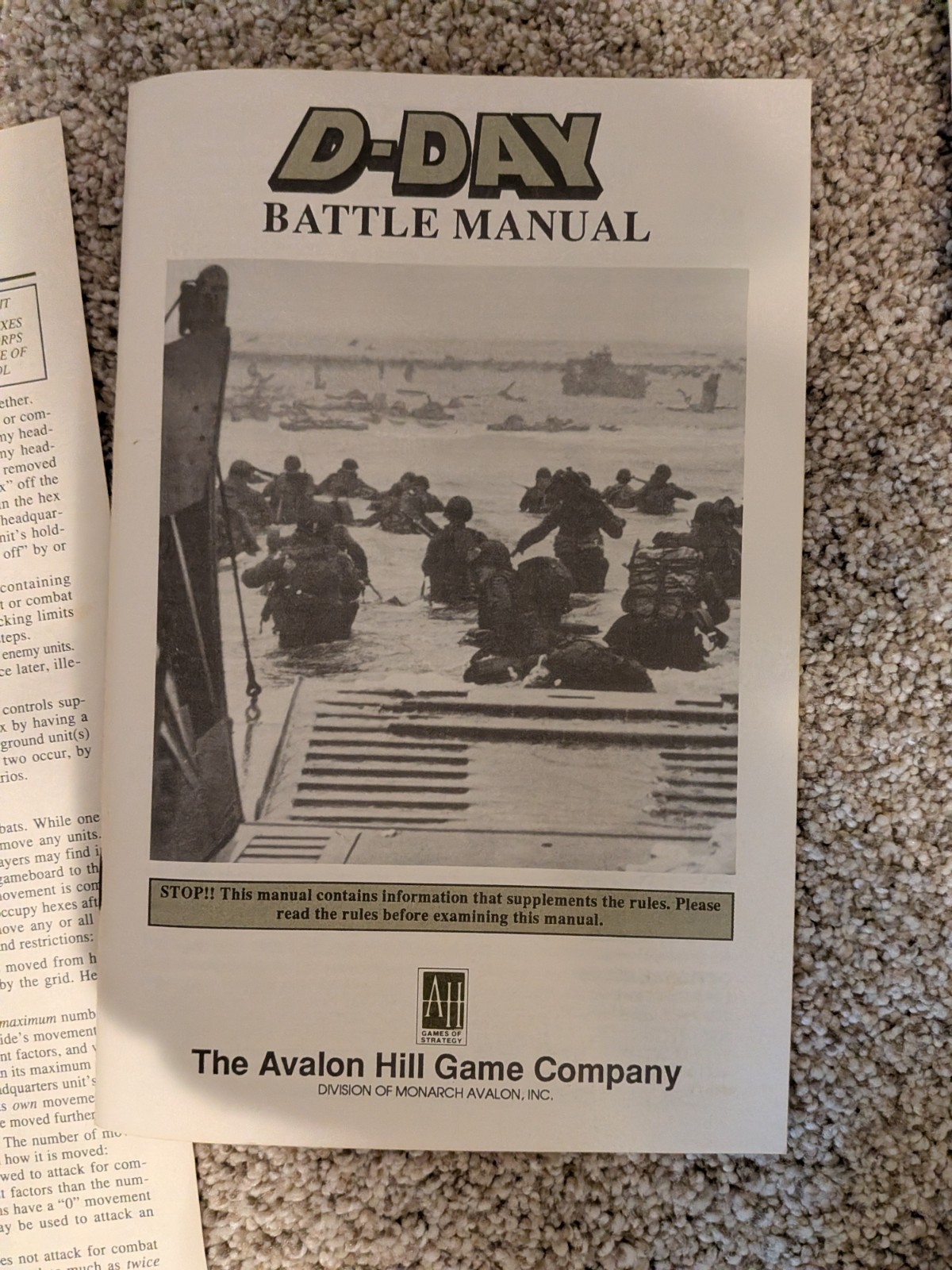 1991 D-Day Board Game By Avalon Hill Smithsonian Institution Age 12 and Up