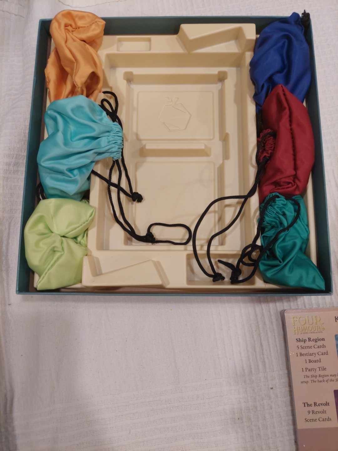 DELUXE Four Humours Adam’s Apple Games “A Game of Wits and Guts” Open Box