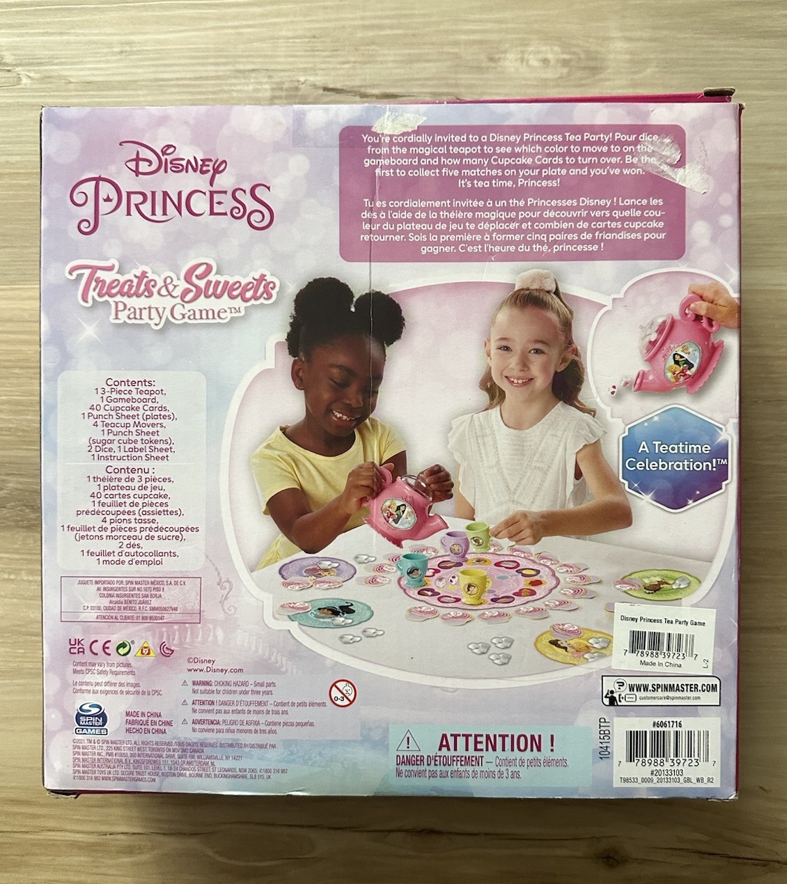 Disney Princess Treats & Sweets Teapot Tea Party Board Game Children Colorful 4+