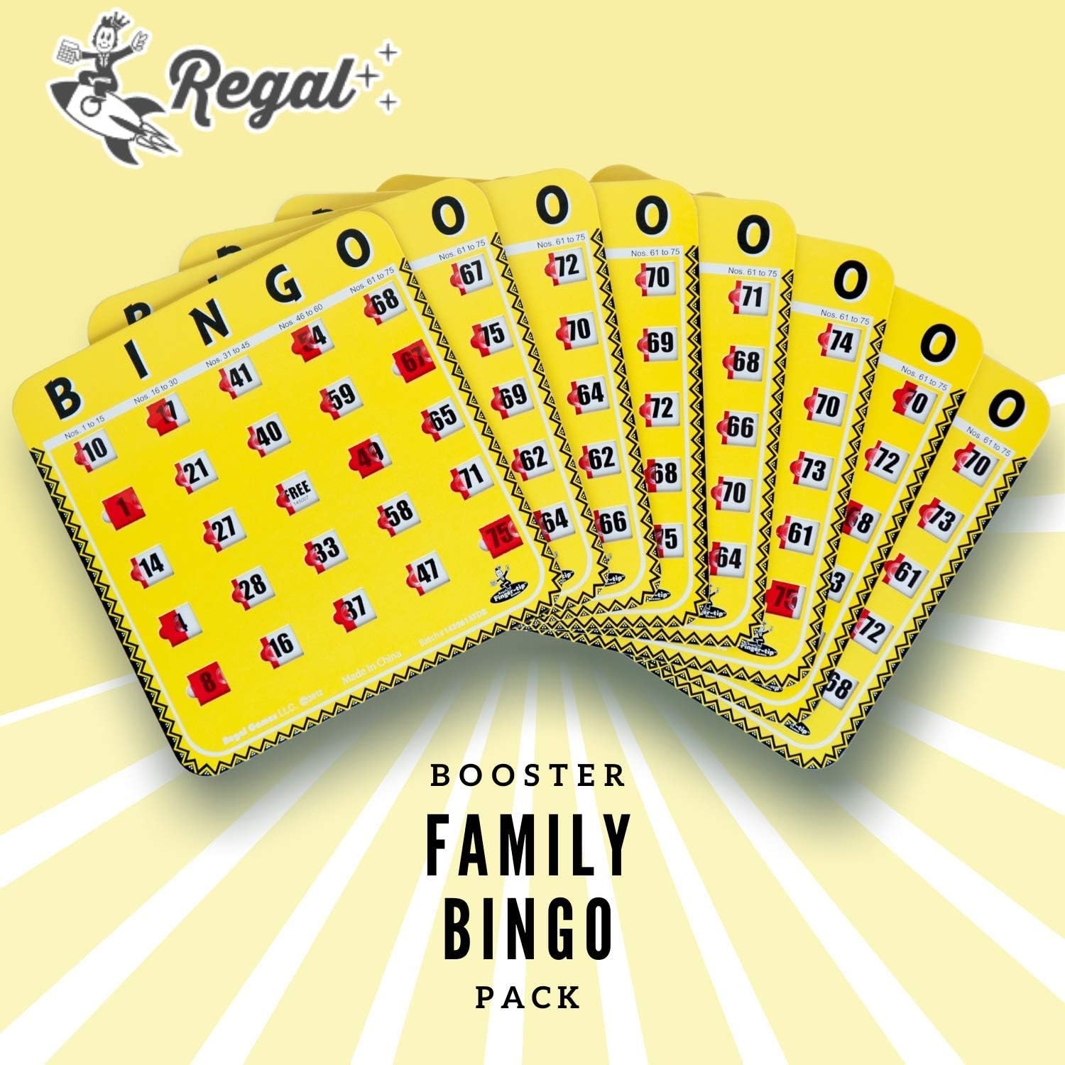 Travel-Ready Regal Bingo Cards – 8 Pack with Sliding Windows, Perfect for Groups