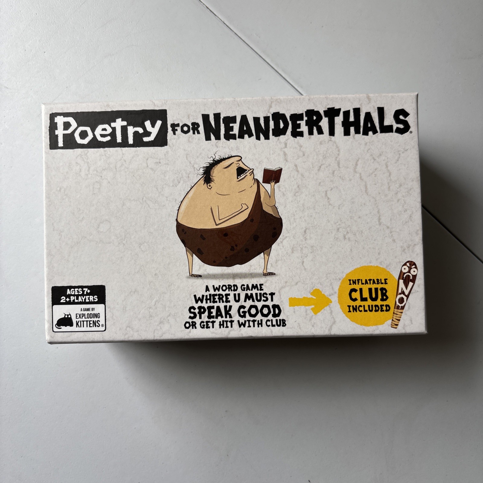 Poetry For Neanderthals Board Game Exploding Kittens Party Game Open Box