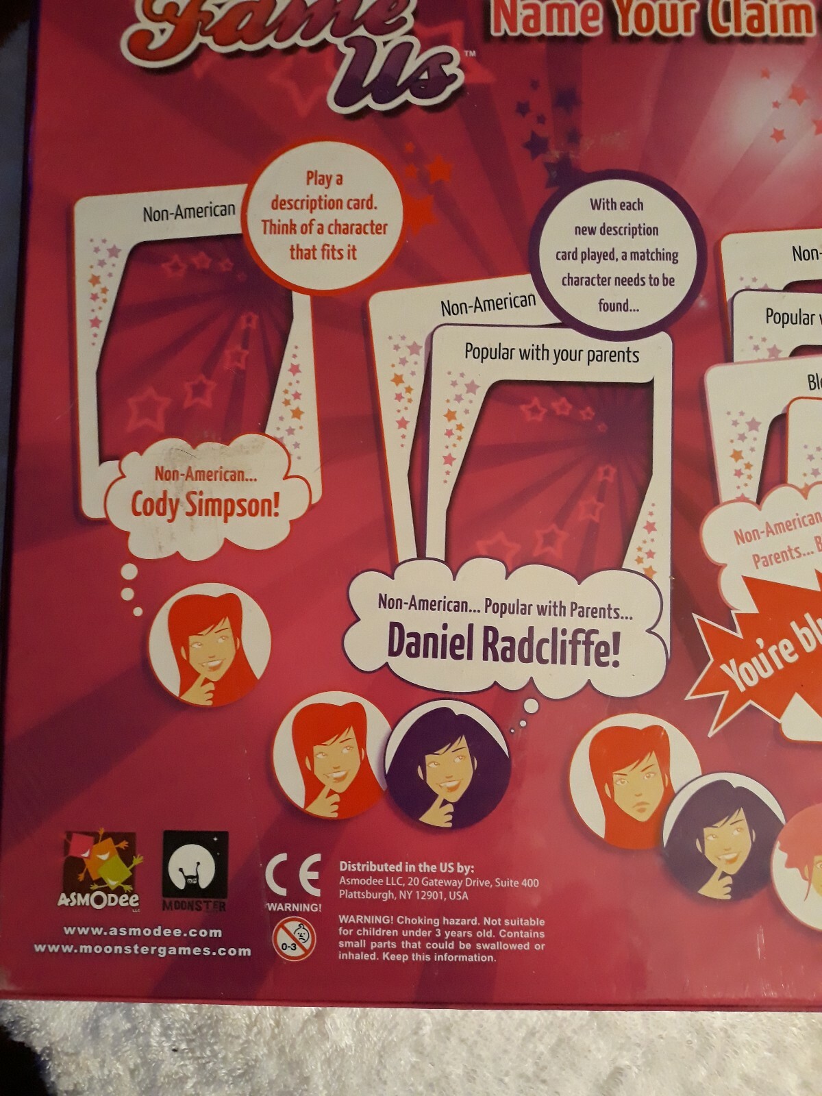 New & Sealed FAME US Name Your Claim to Fame! Family Game Night Card BOARDGAME