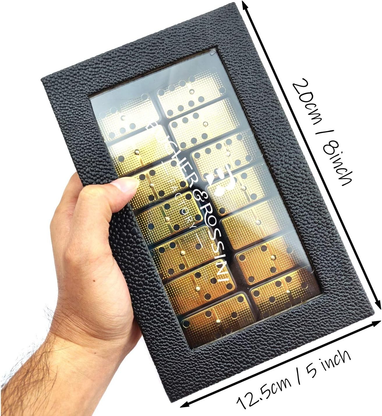 Metal Surface Dominoes Set Double 6 for Adults and Kids – Classic 28Pieces Go…