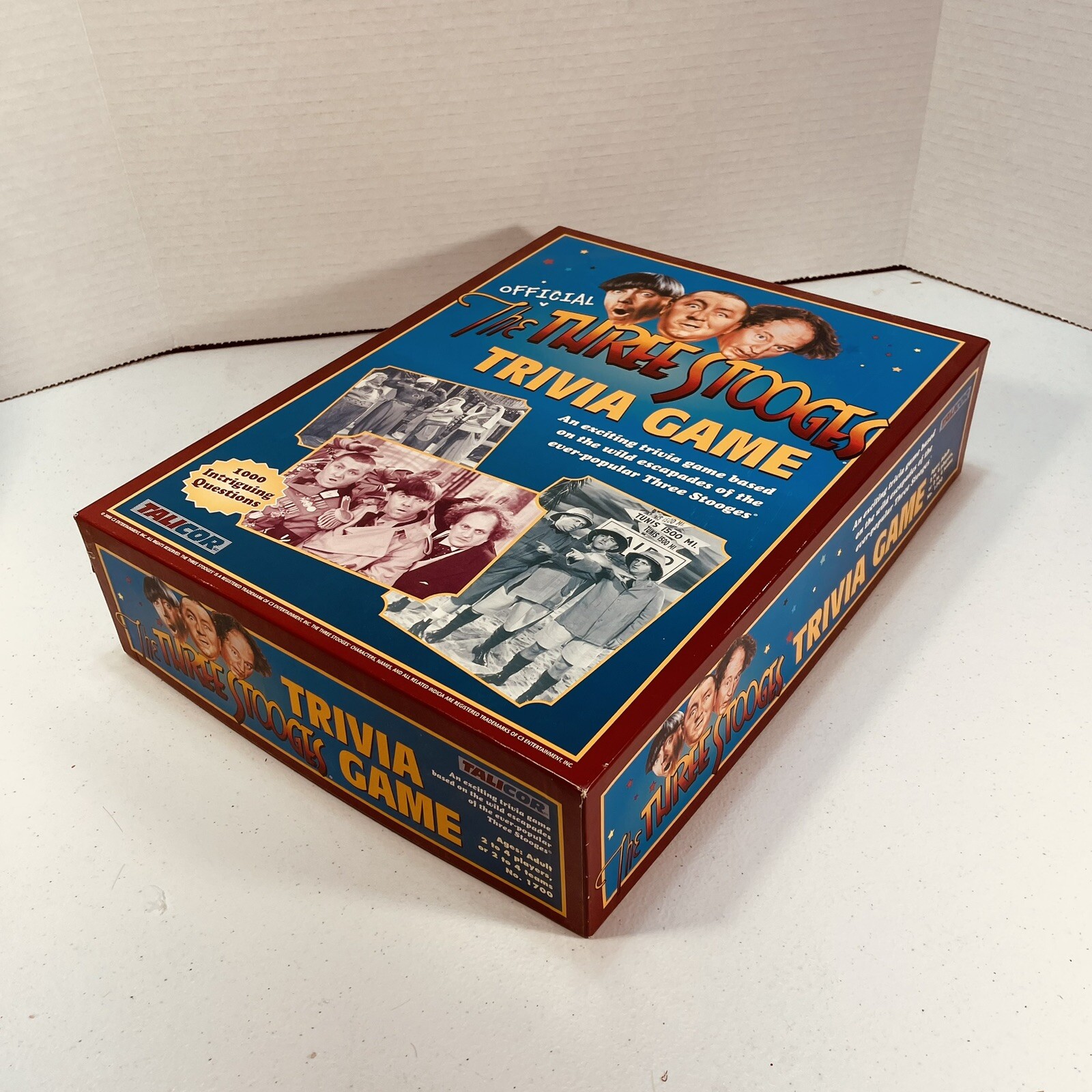 The Official Three Stooges Trivia Game 2000 By Talicor Mo Larry Curly Nyuk Nyuk