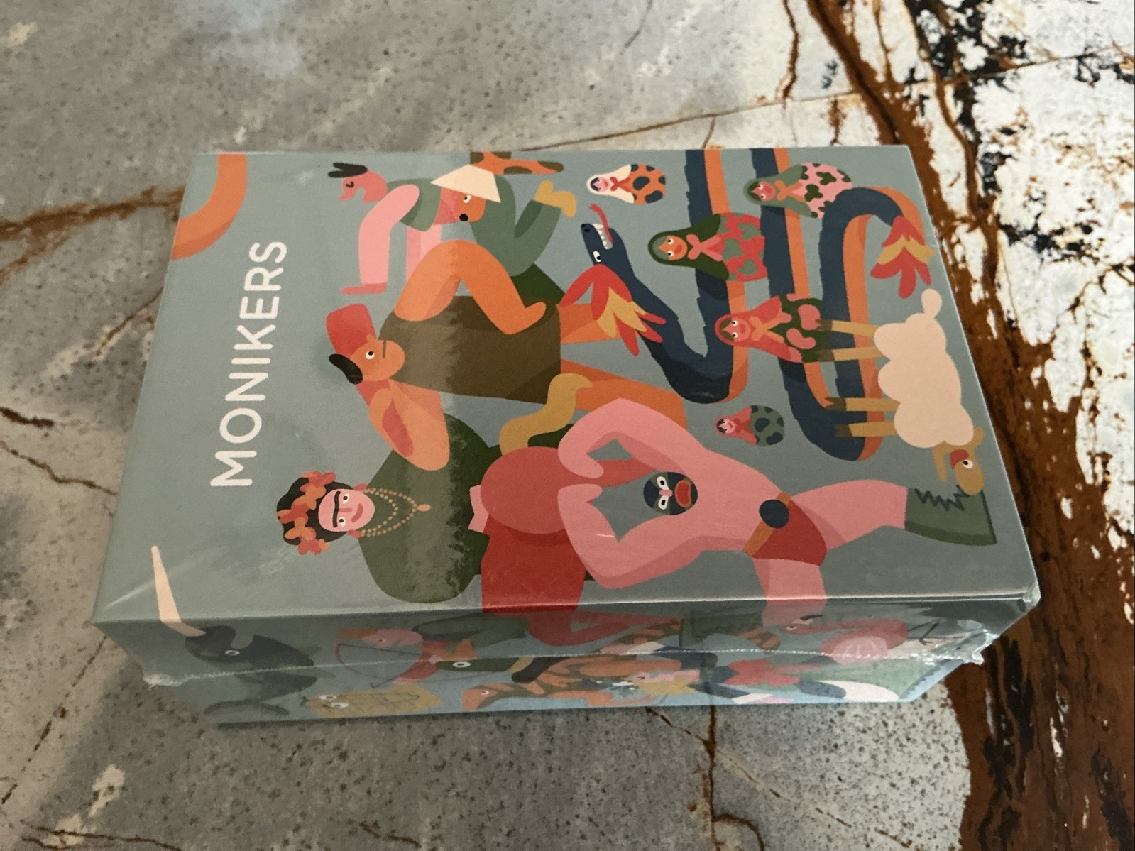Monikers Party Game Base Core Palm Court Asmodee MON00 Family Card Charades Clue