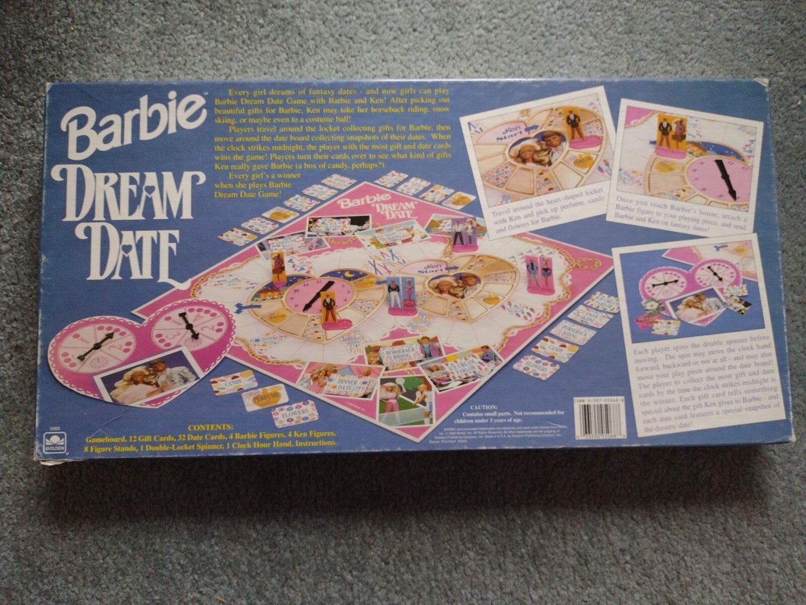 Barbie Dream Date Board Game 1992 Golden